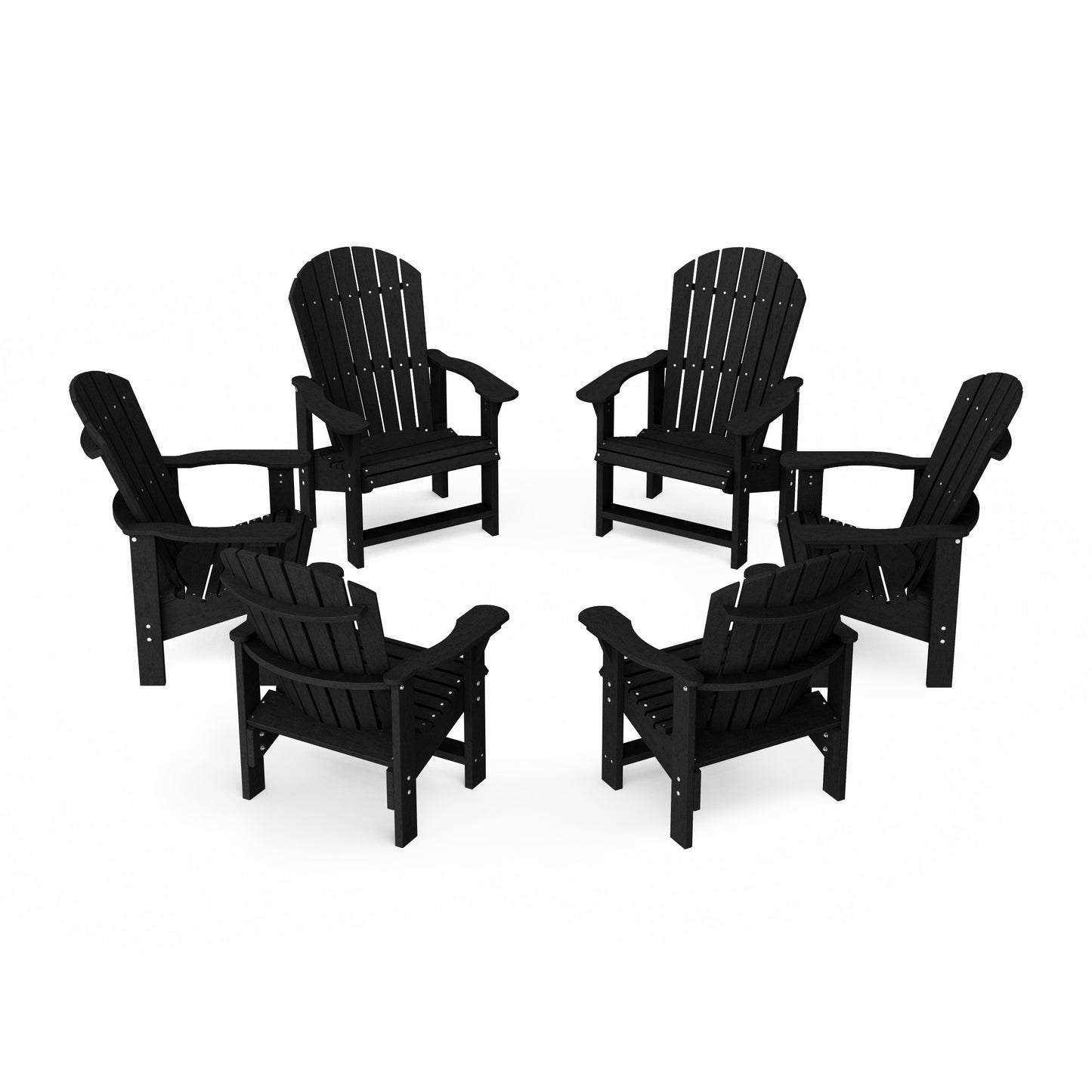 Heritage Upright Adirondack Chairs Set of 6