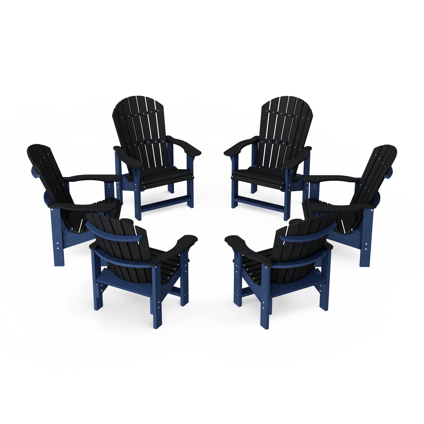 Heritage Upright Adirondack Chairs Set of 6