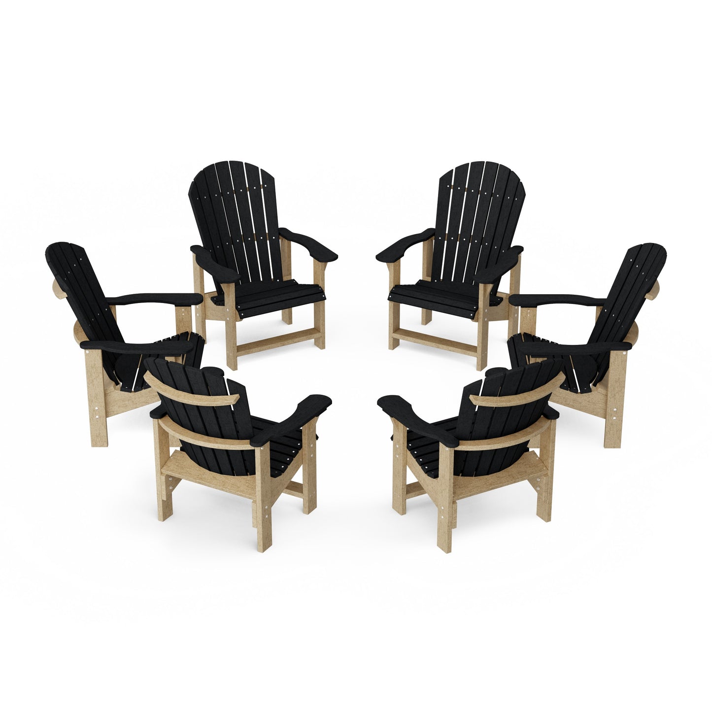 Heritage Upright Adirondack Chairs Set of 6