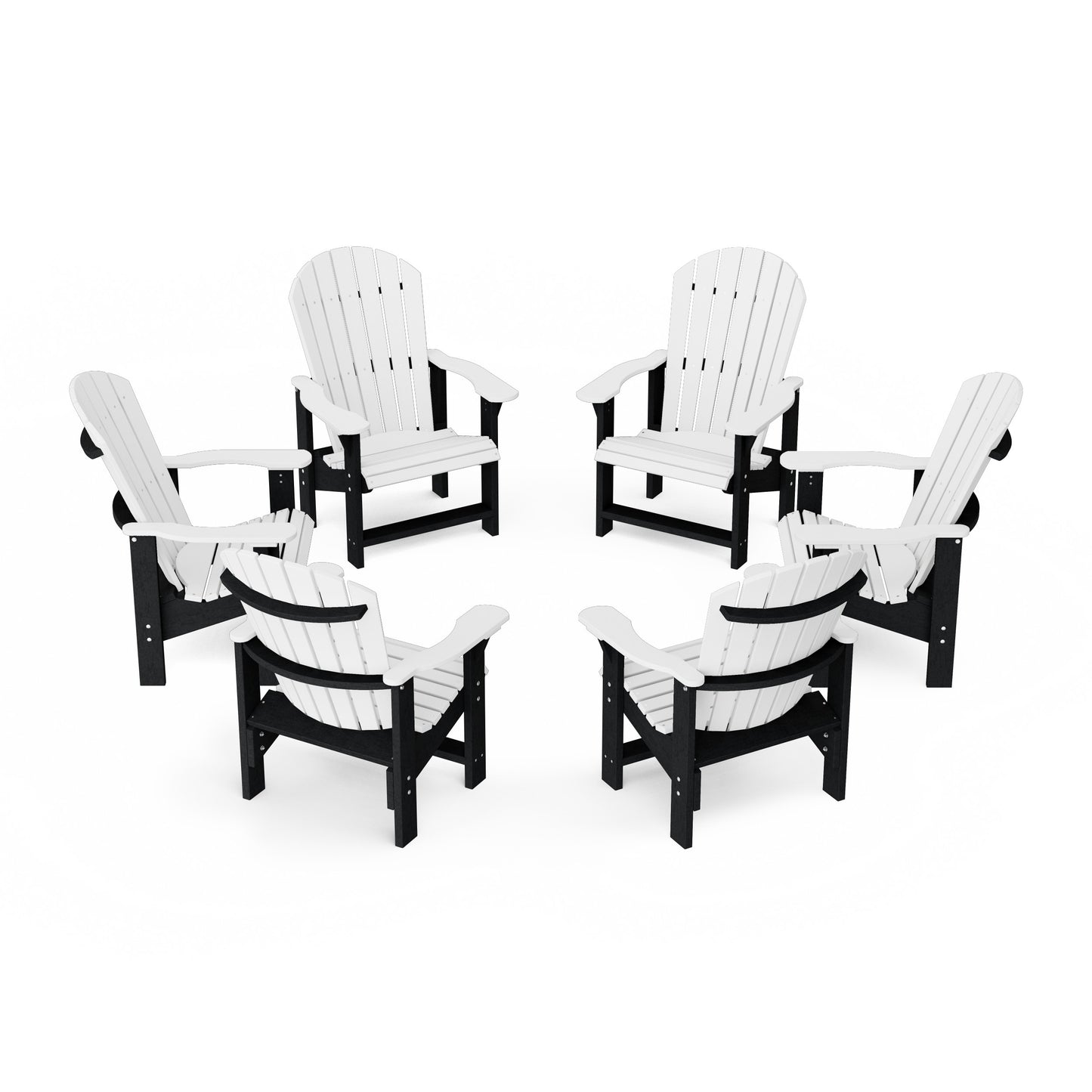 Heritage Upright Adirondack Chairs Set of 6