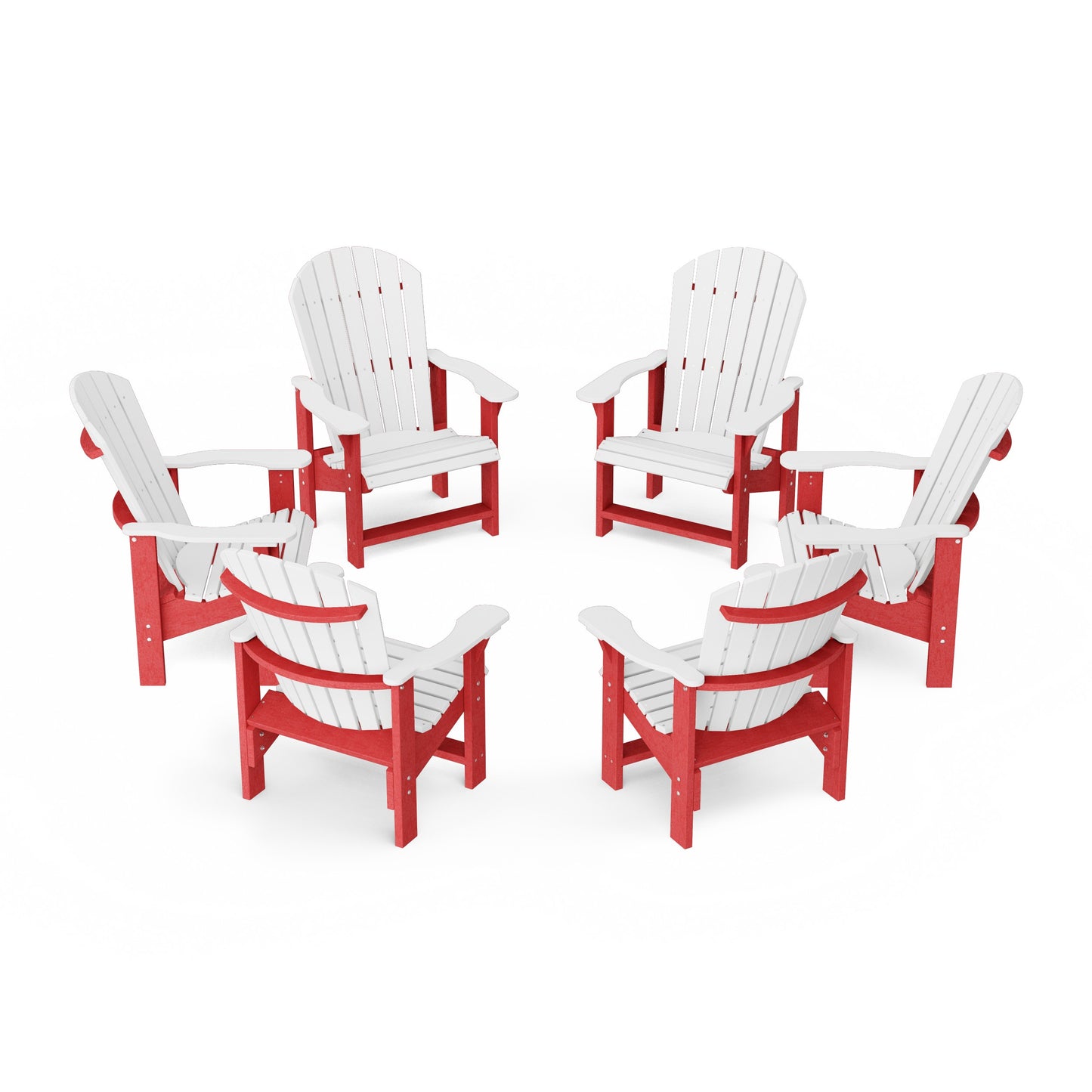 Heritage Upright Adirondack Chairs Set of 6