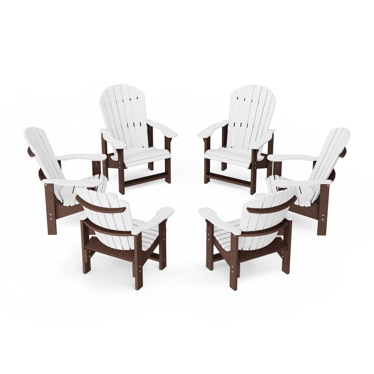 Heritage Upright Adirondack Chairs Set of 6