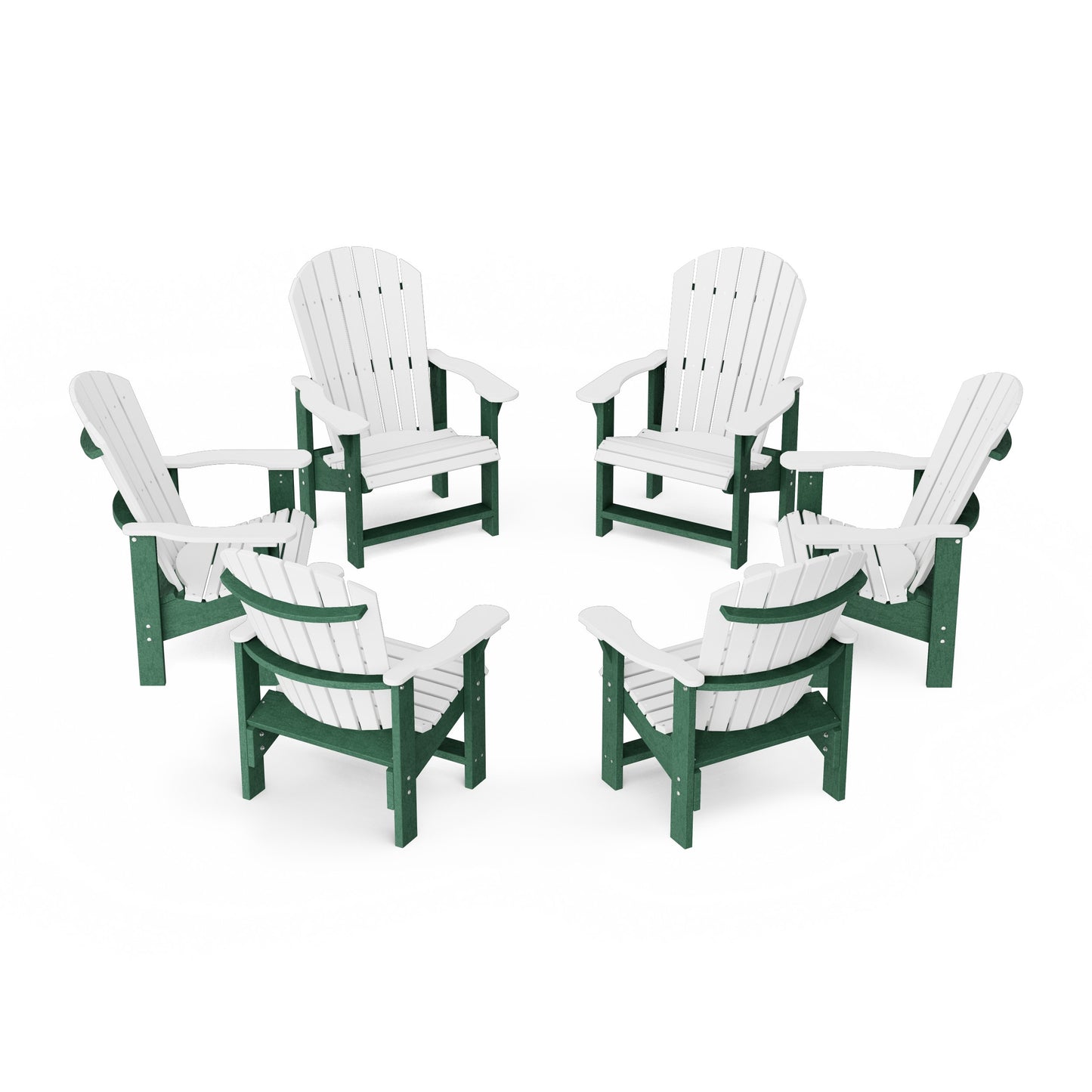 Heritage Upright Adirondack Chairs Set of 6