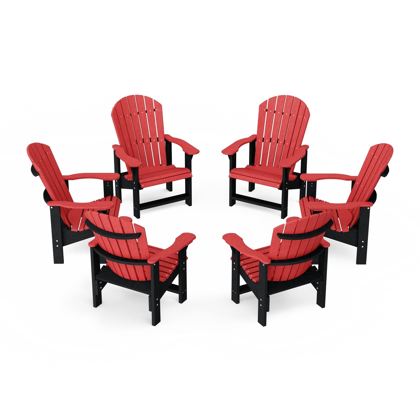 Heritage Upright Adirondack Chairs Set of 6