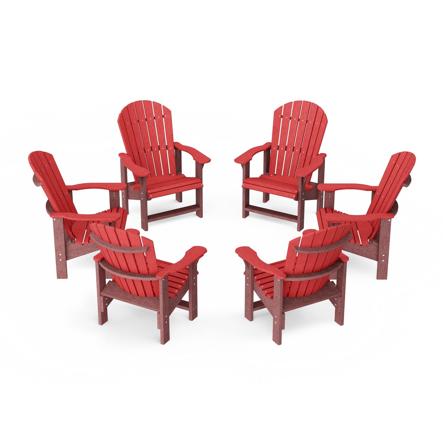 Heritage Upright Adirondack Chairs Set of 6