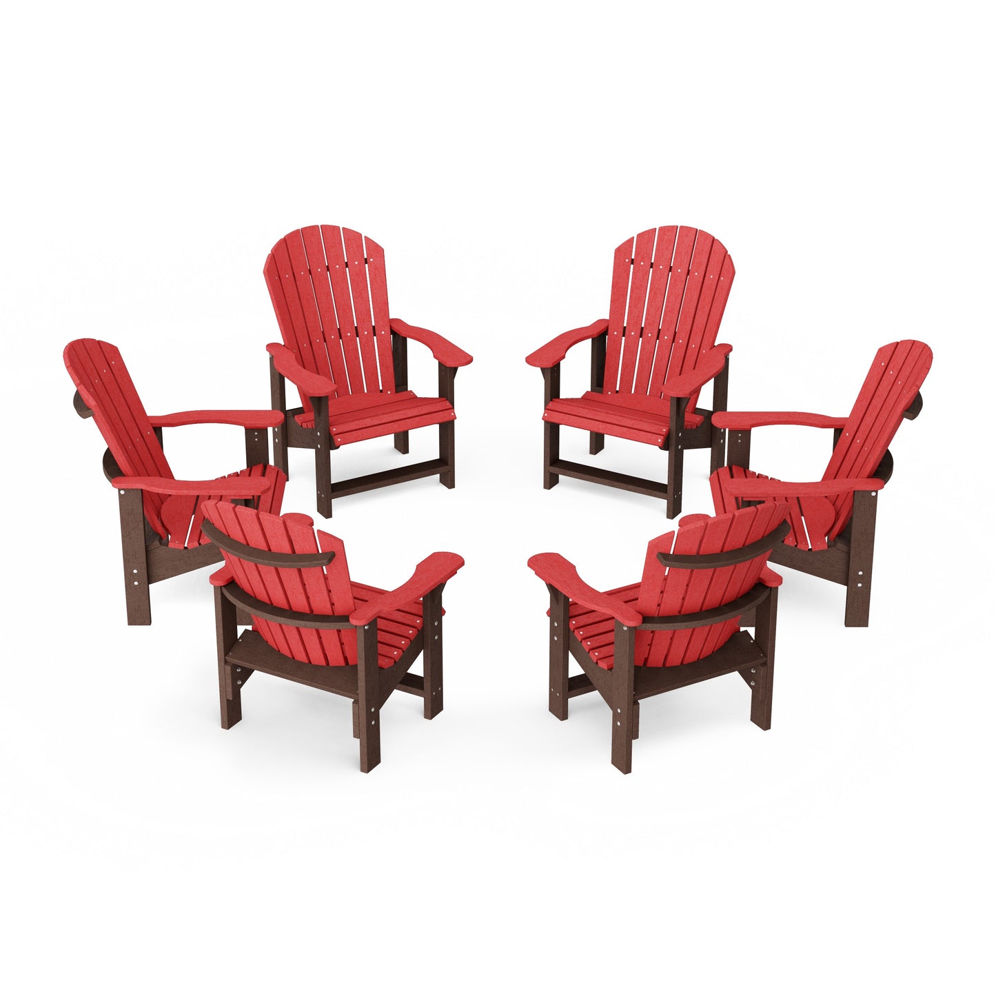 Heritage Upright Adirondack Chairs Set of 6