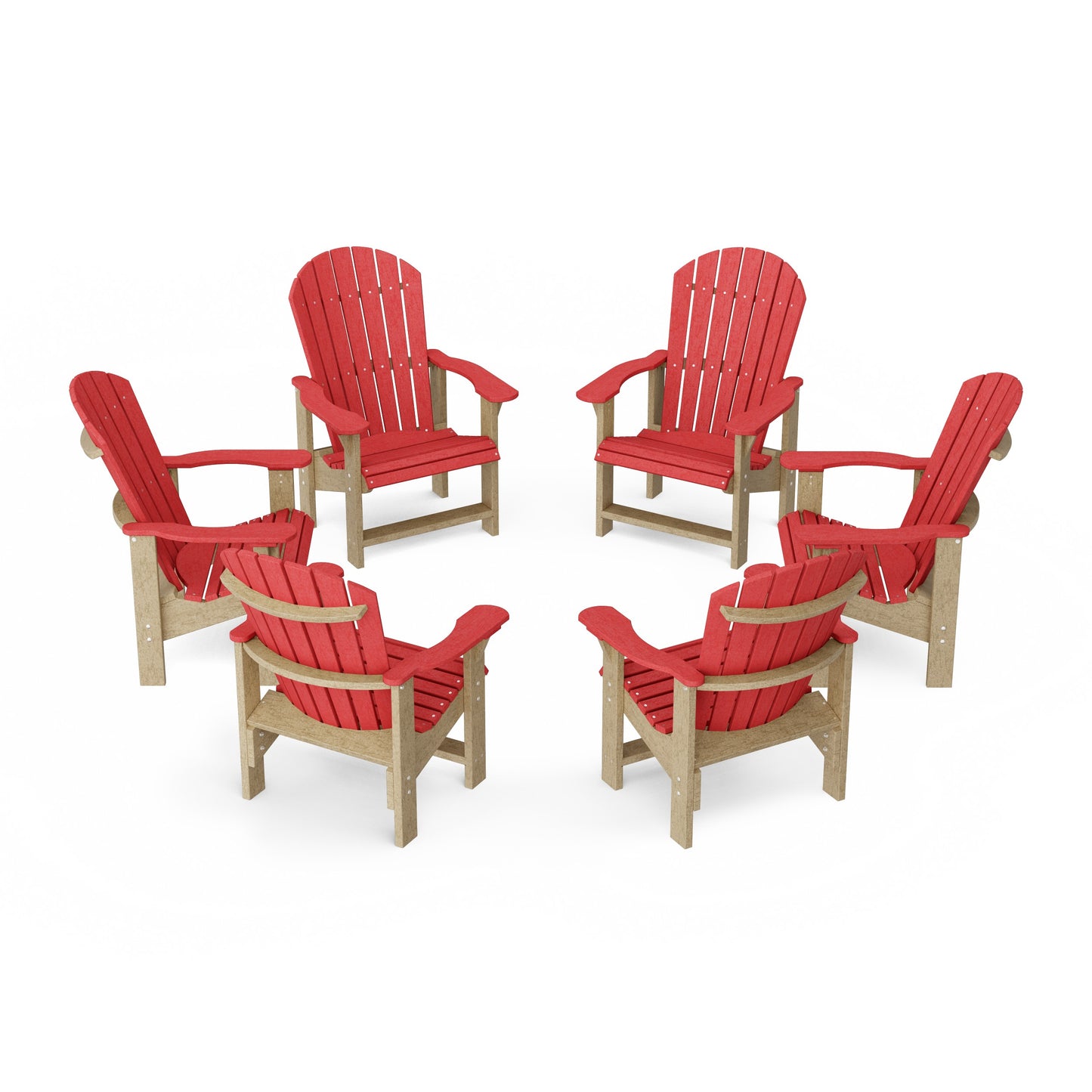 Heritage Upright Adirondack Chairs Set of 6
