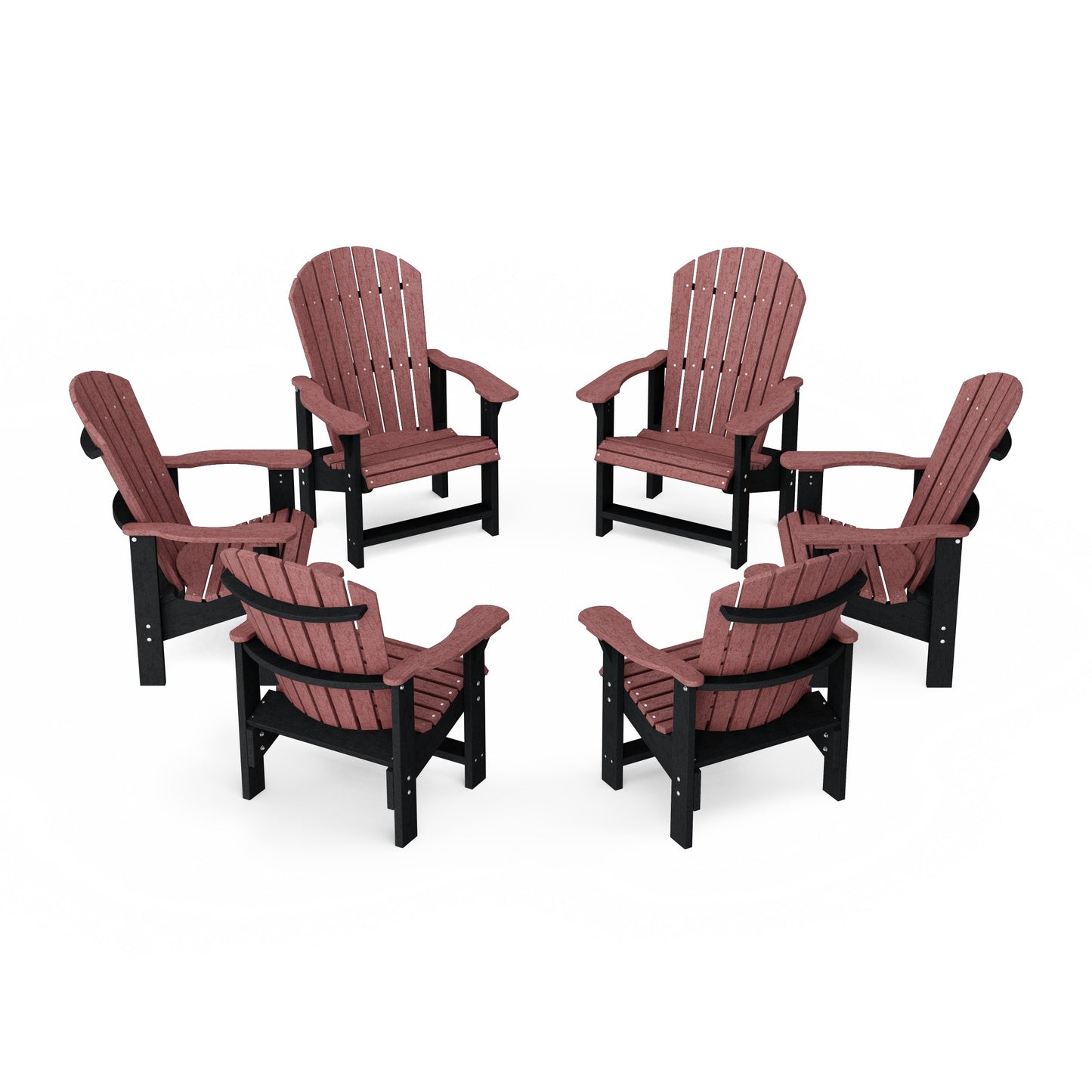 Heritage Upright Adirondack Chairs Set of 6