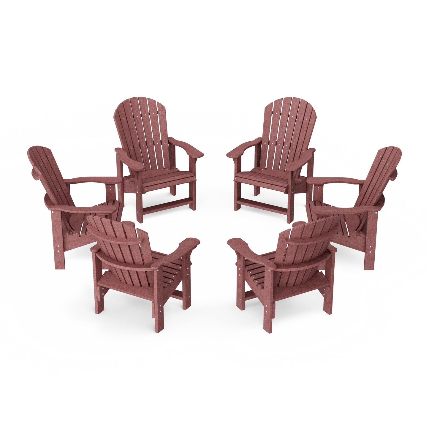 Heritage Upright Adirondack Chairs Set of 6
