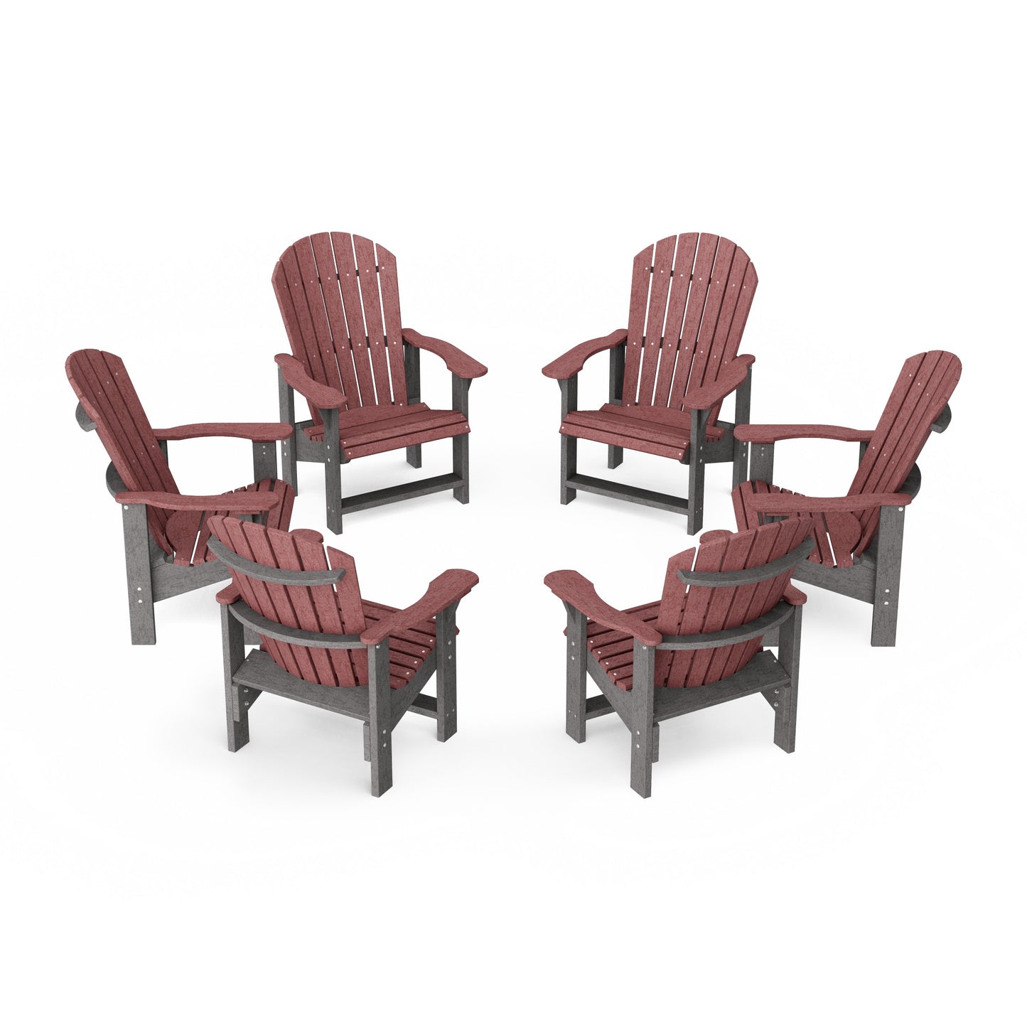 Heritage Upright Adirondack Chairs Set of 6