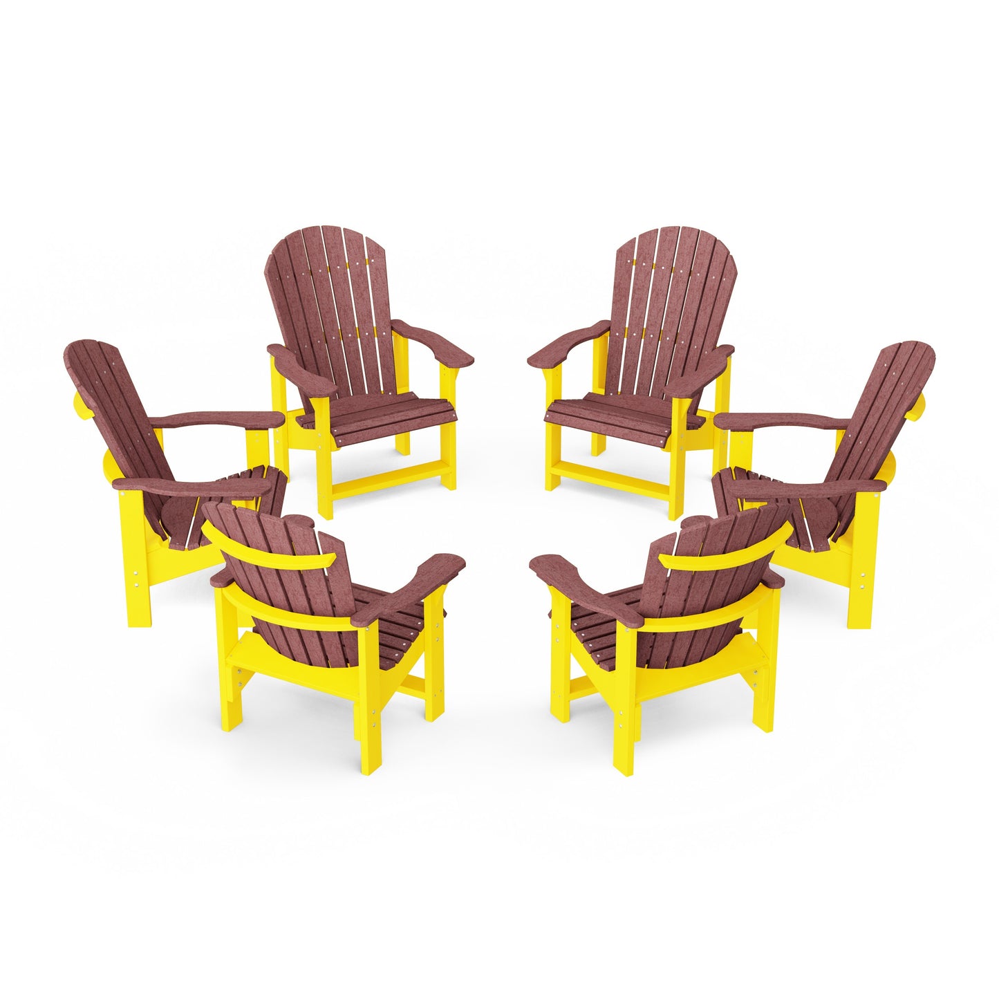 Heritage Upright Adirondack Chairs Set of 6