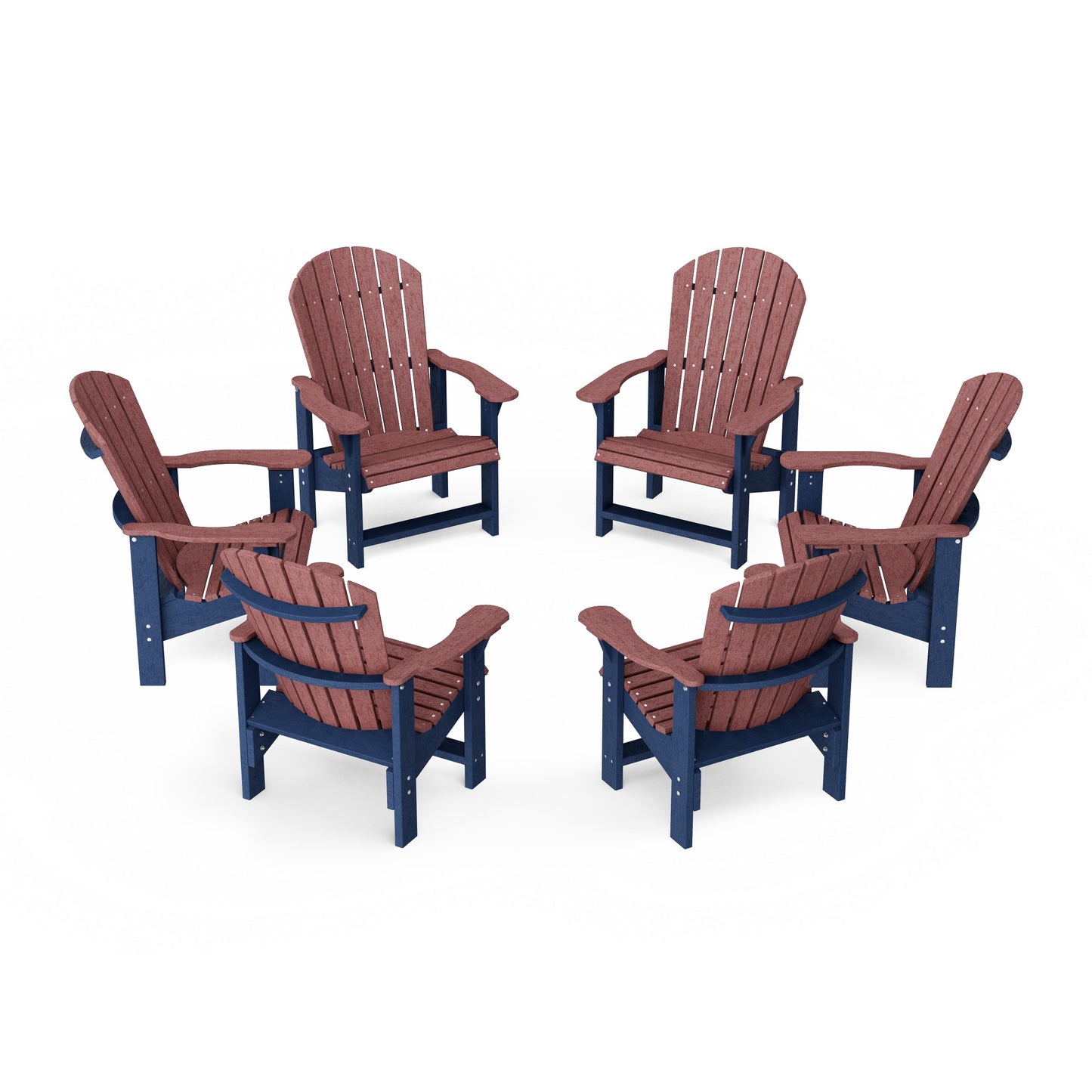 Heritage Upright Adirondack Chairs Set of 6