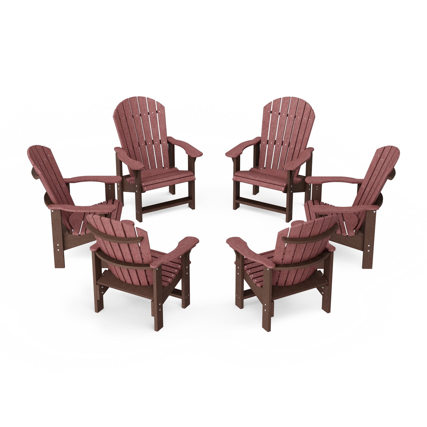 Heritage Upright Adirondack Chairs Set of 6