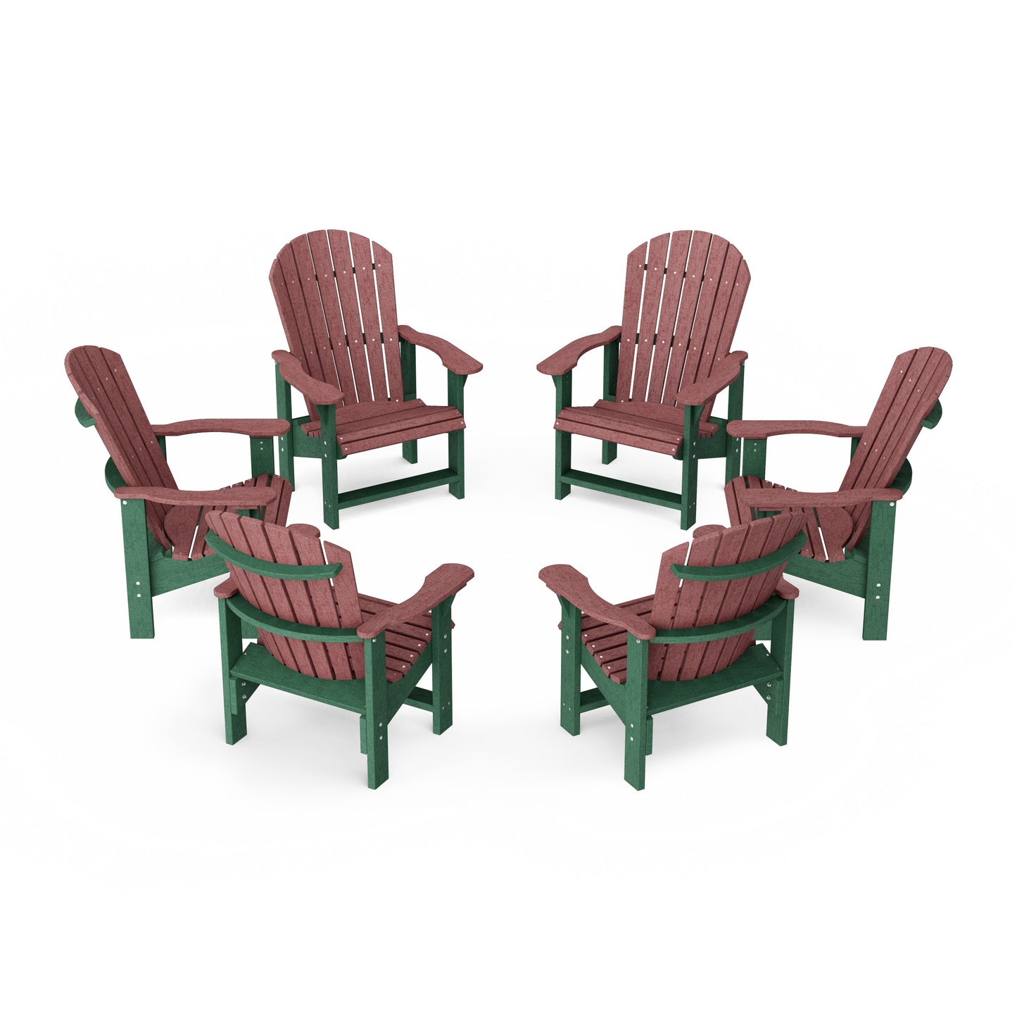 Heritage Upright Adirondack Chairs Set of 6