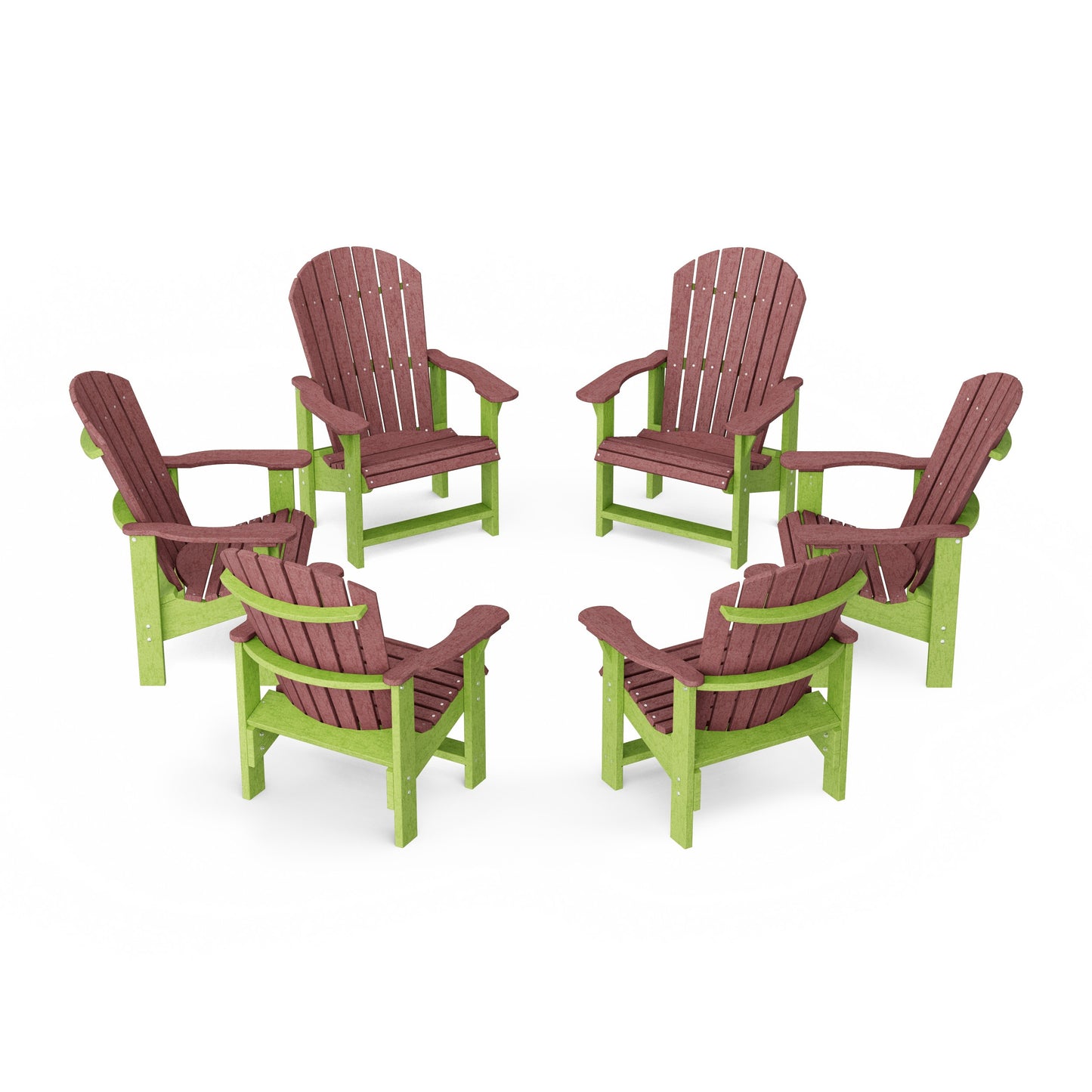 Heritage Upright Adirondack Chairs Set of 6