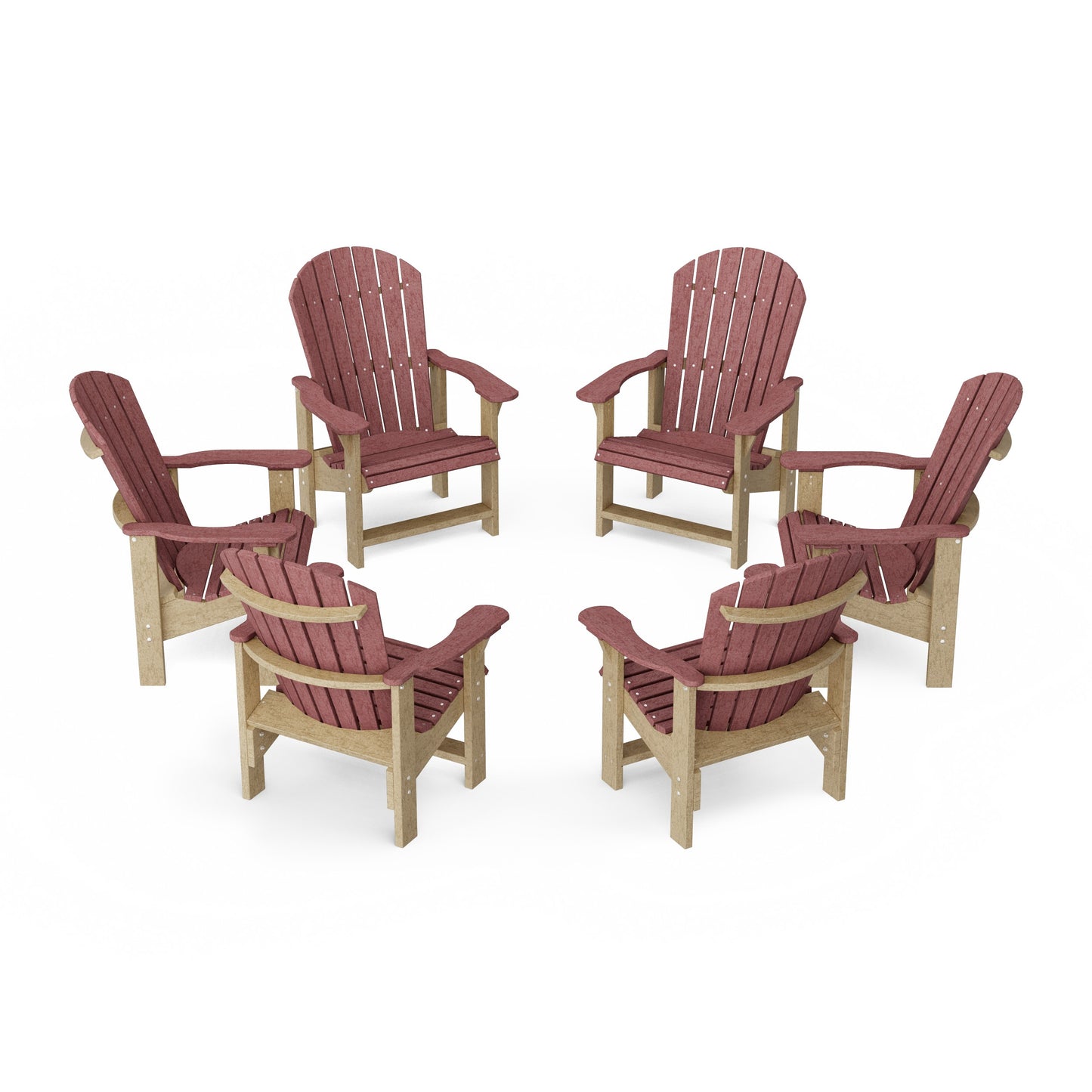 Heritage Upright Adirondack Chairs Set of 6