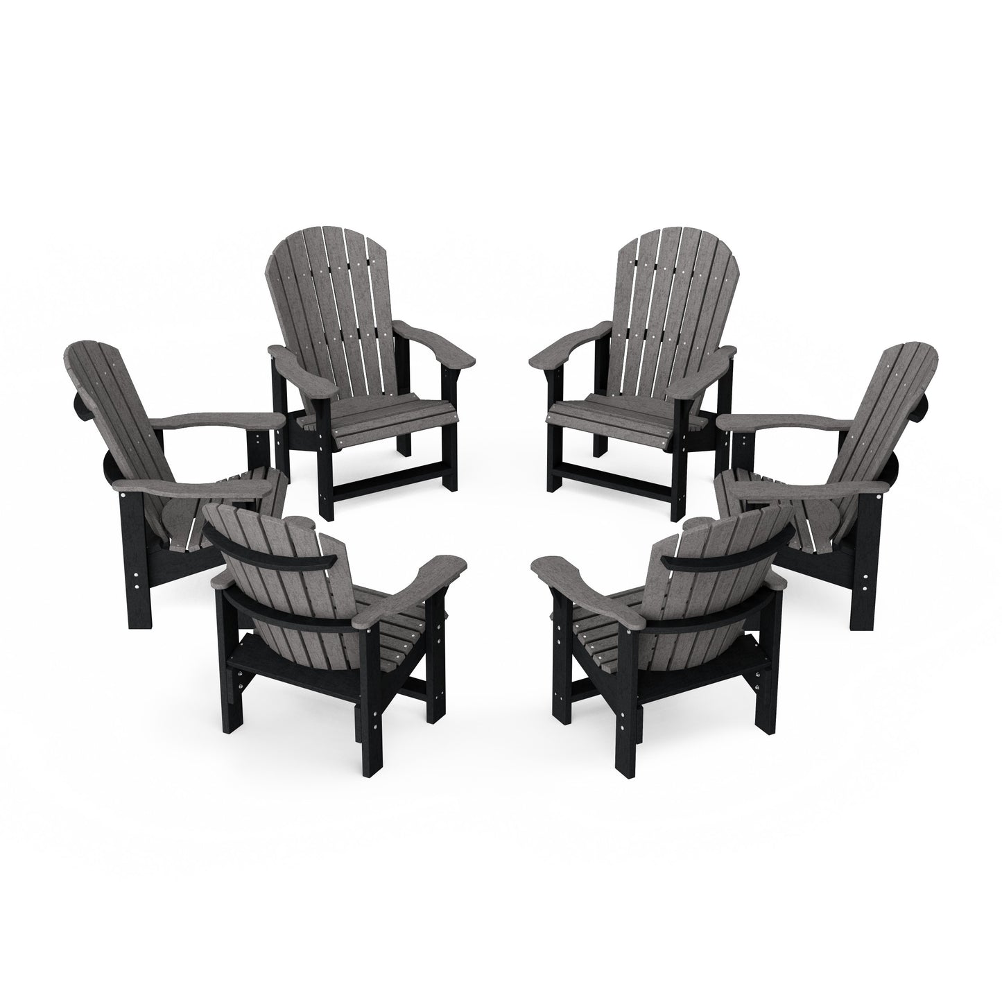 Heritage Upright Adirondack Chairs Set of 6