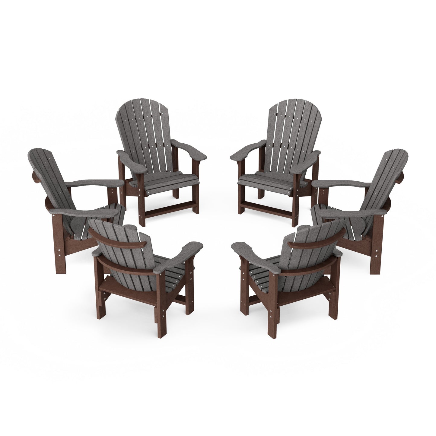 Heritage Upright Adirondack Chairs Set of 6