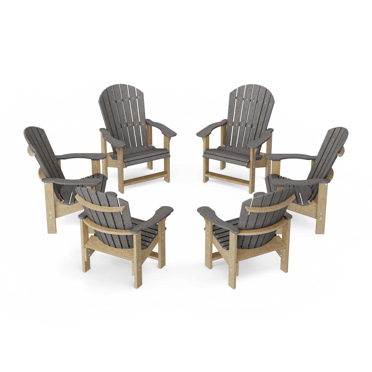 Heritage Upright Adirondack Chairs Set of 6