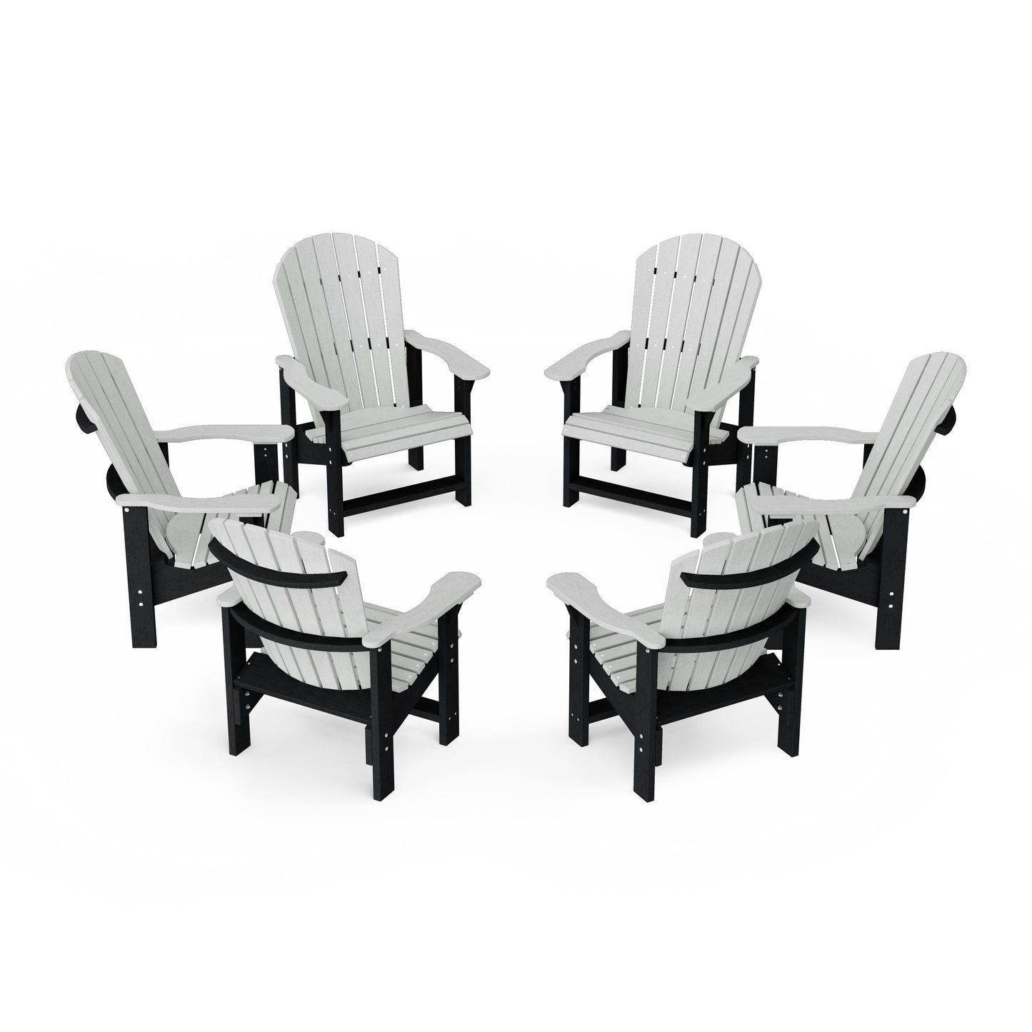 Heritage Upright Adirondack Chairs Set of 6