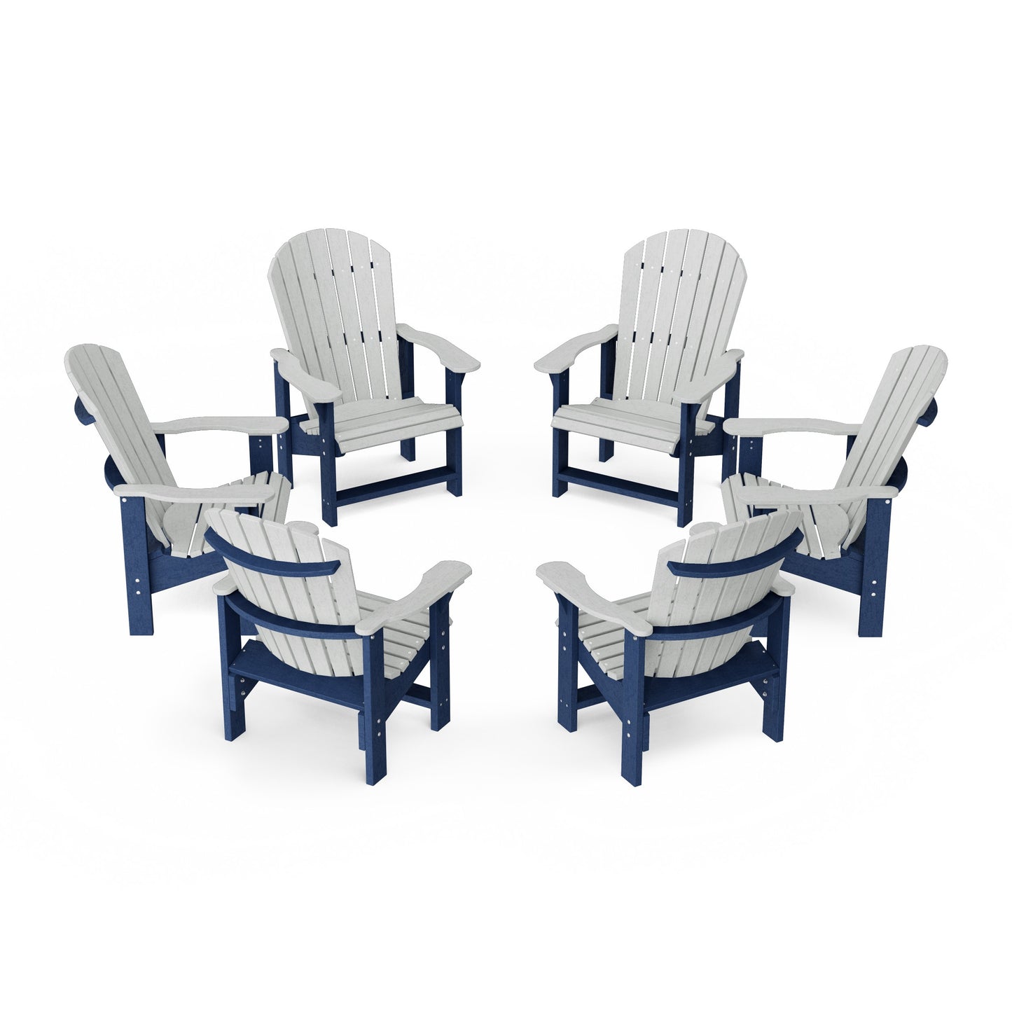 Heritage Upright Adirondack Chairs Set of 6