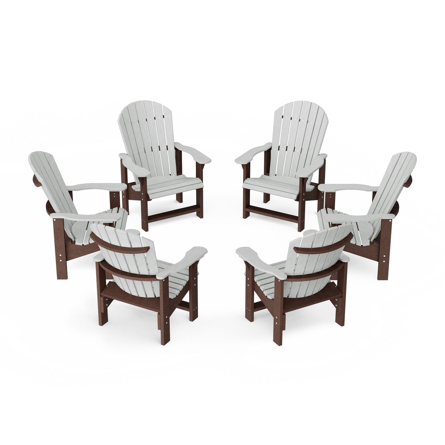 Heritage Upright Adirondack Chairs Set of 6