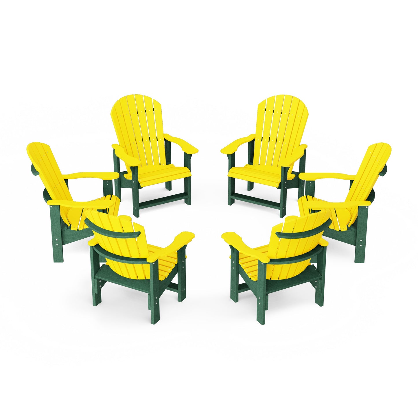 Heritage Upright Adirondack Chairs Set of 6