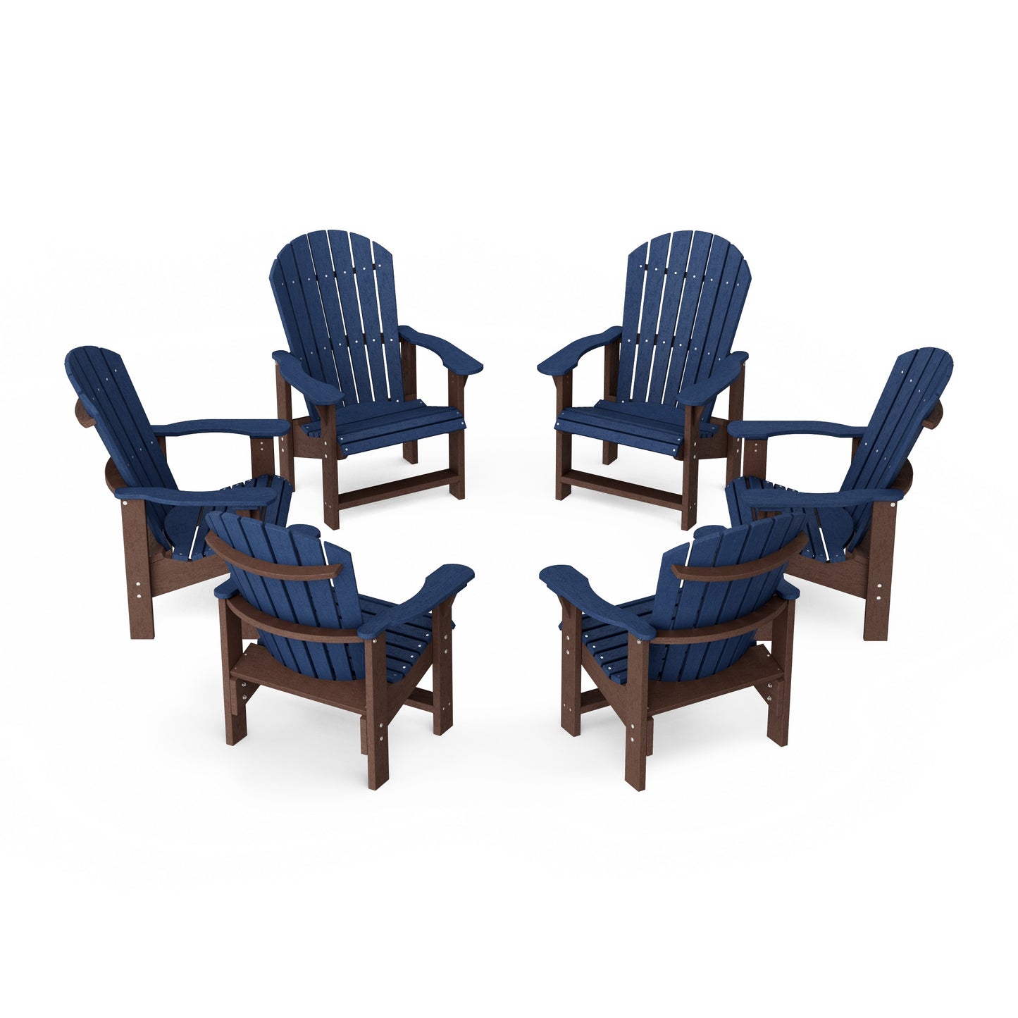 Heritage Upright Adirondack Chairs Set of 6