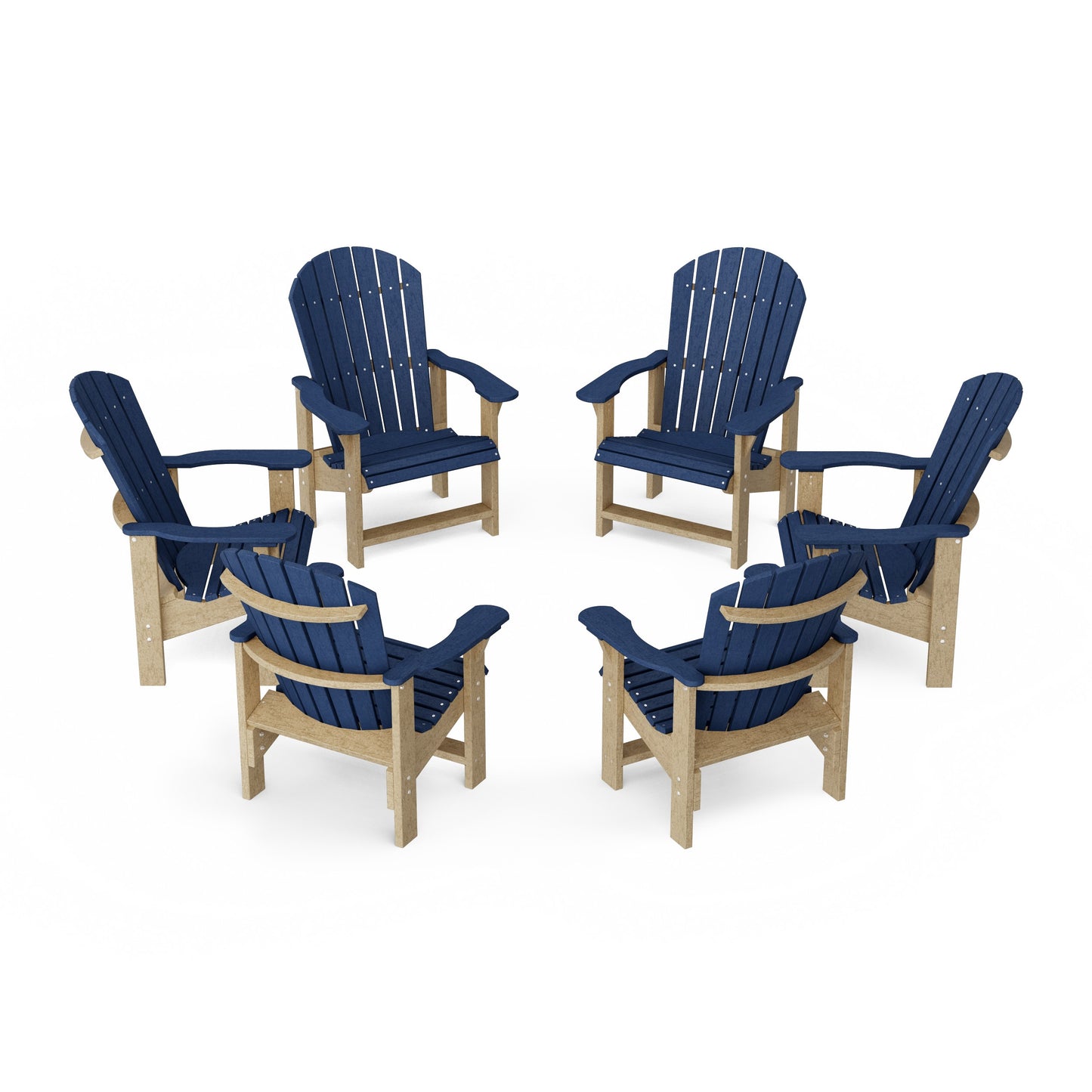 Heritage Upright Adirondack Chairs Set of 6