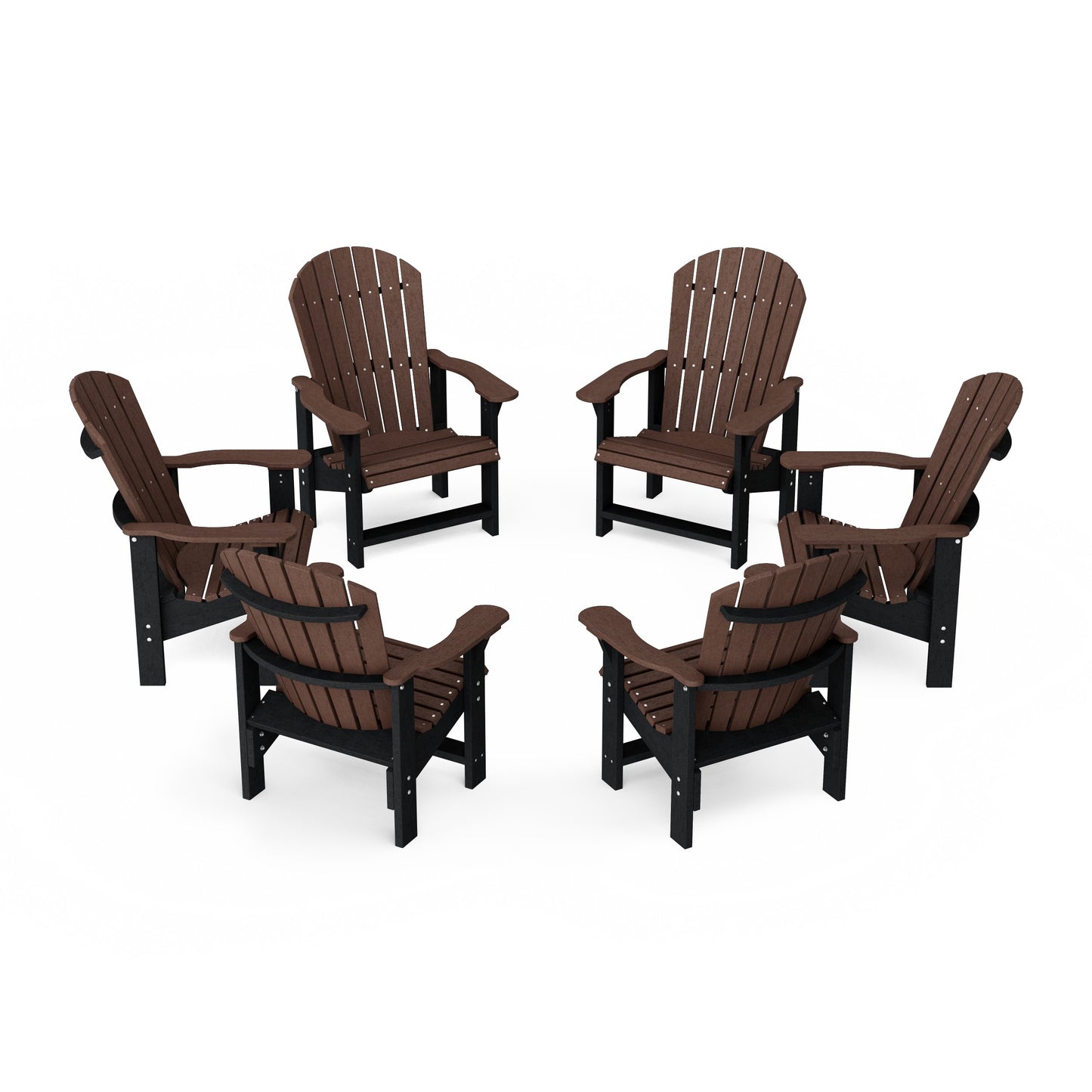 Heritage Upright Adirondack Chairs Set of 6
