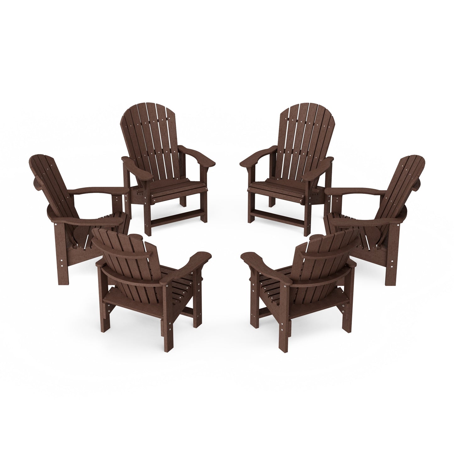 Heritage Upright Adirondack Chairs Set of 6