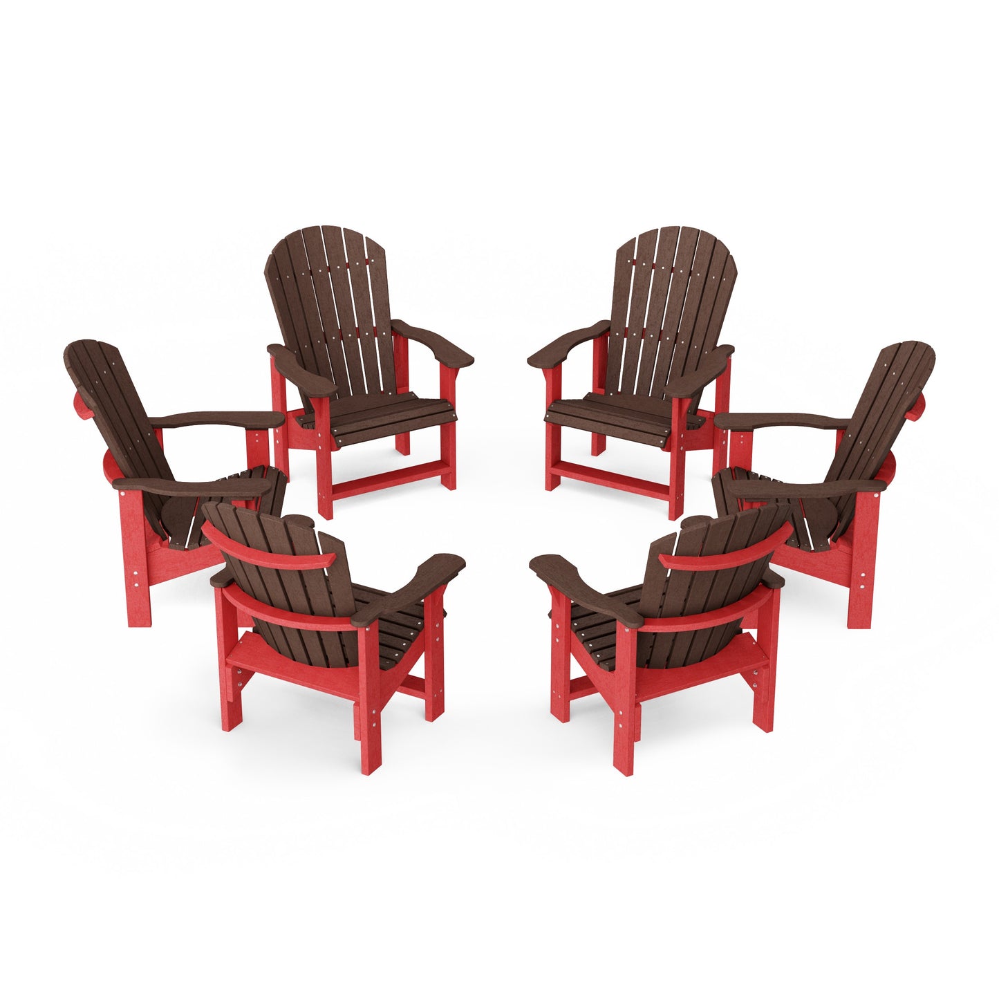 Heritage Upright Adirondack Chairs Set of 6