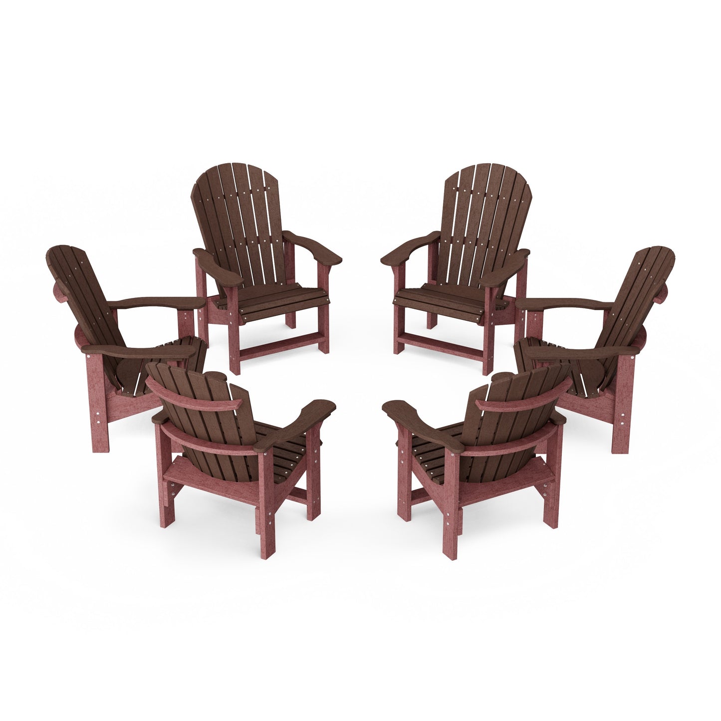 Heritage Upright Adirondack Chairs Set of 6