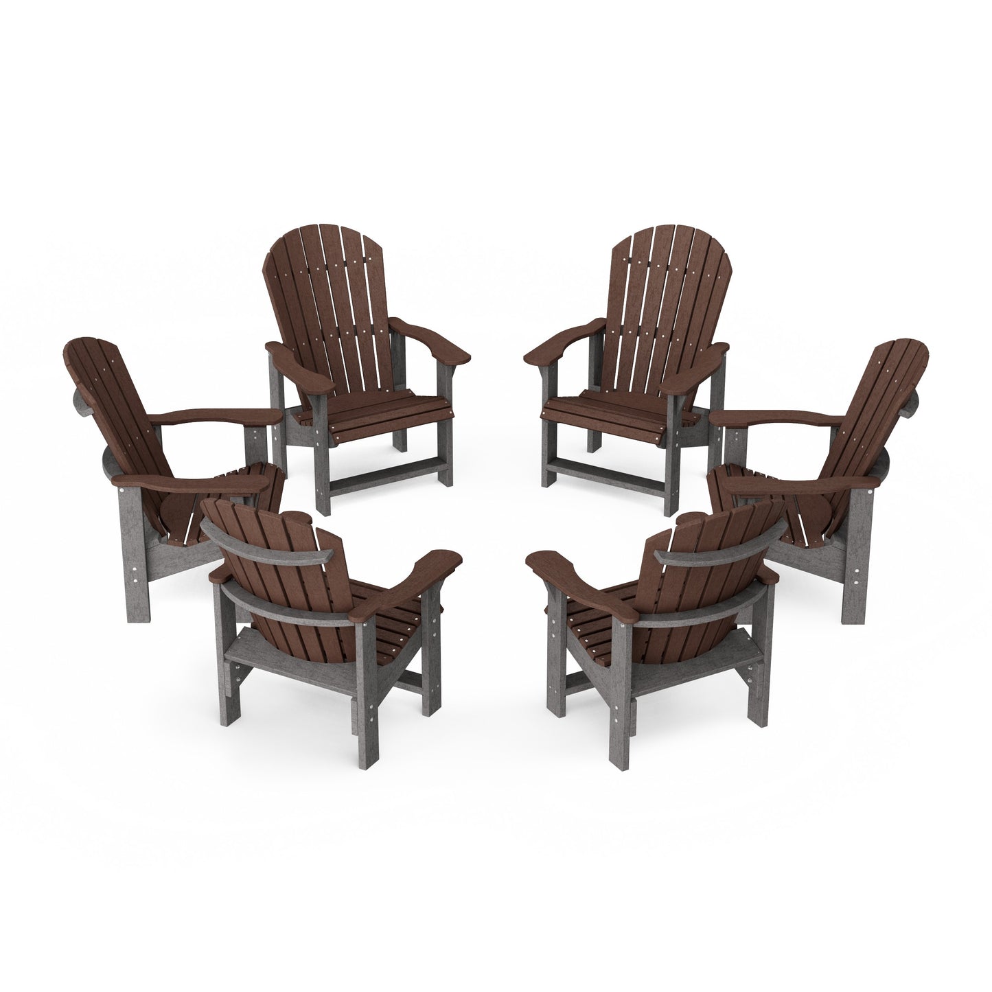 Heritage Upright Adirondack Chairs Set of 6