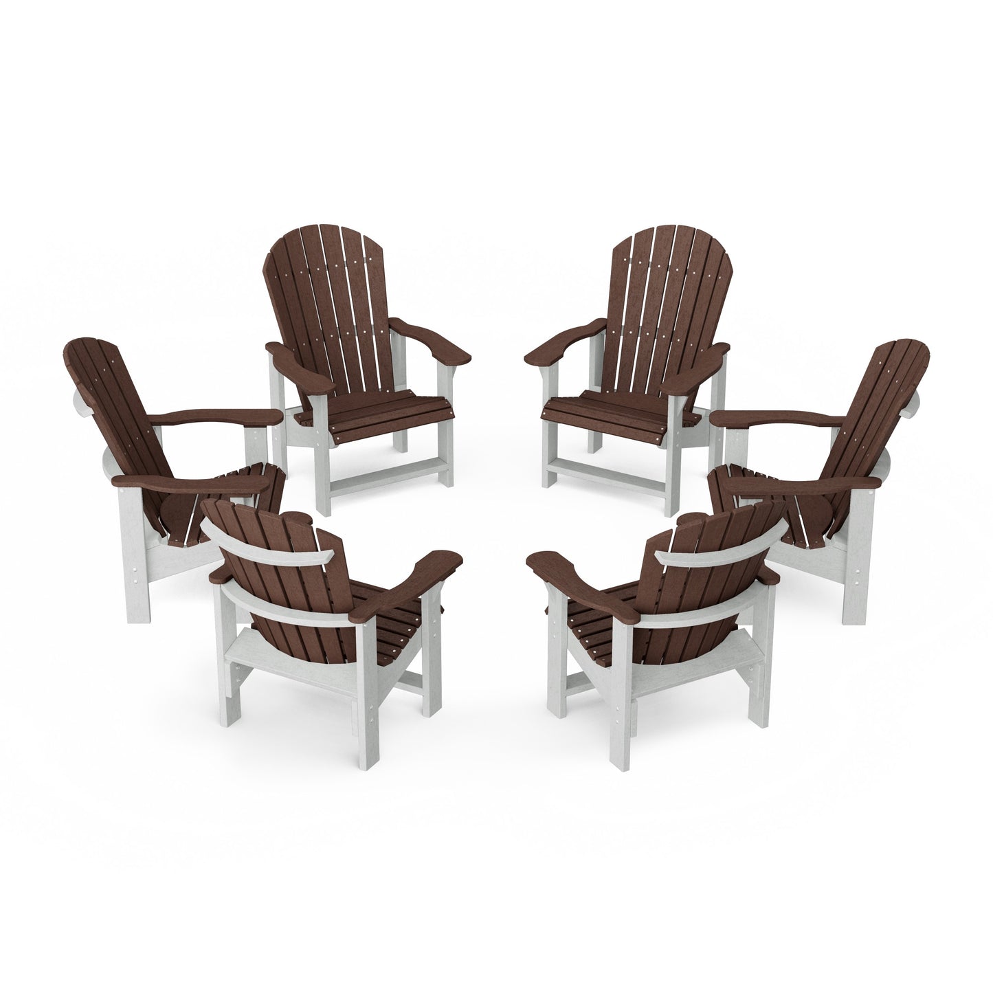 Heritage Upright Adirondack Chairs Set of 6