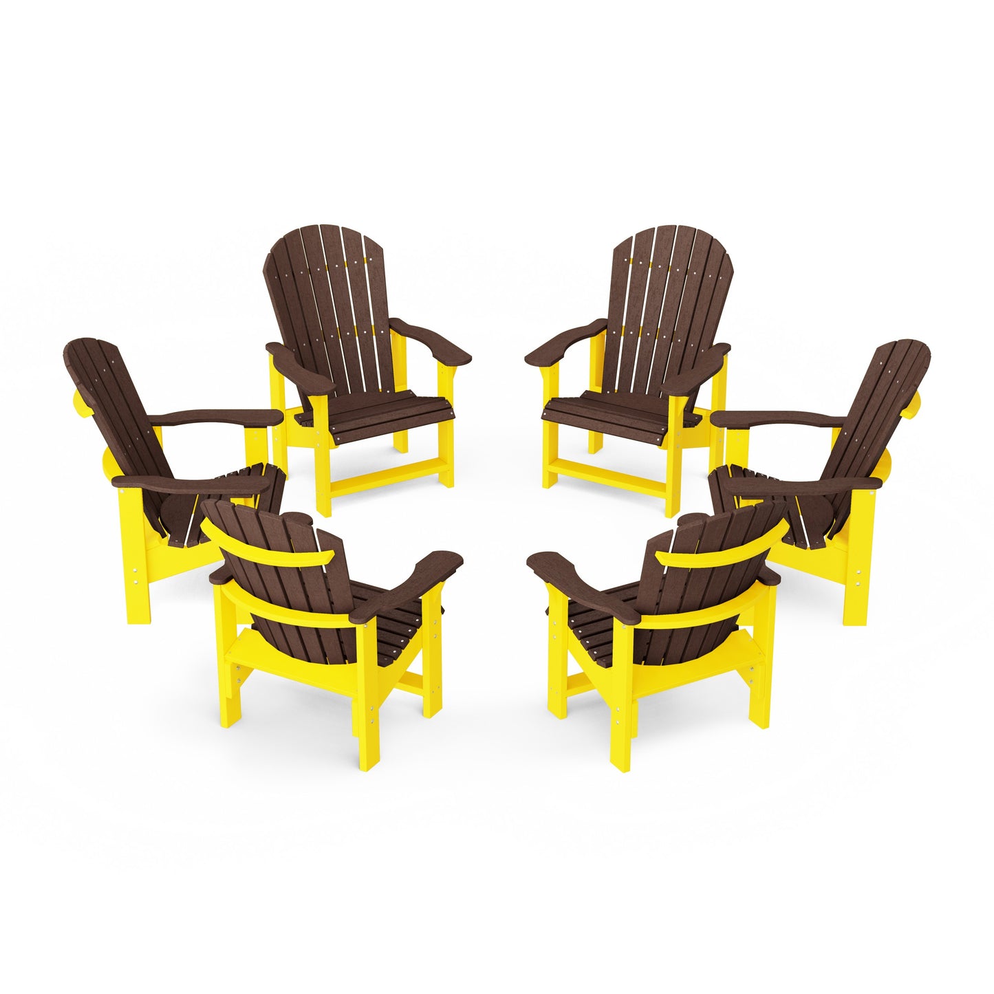 Heritage Upright Adirondack Chairs Set of 6