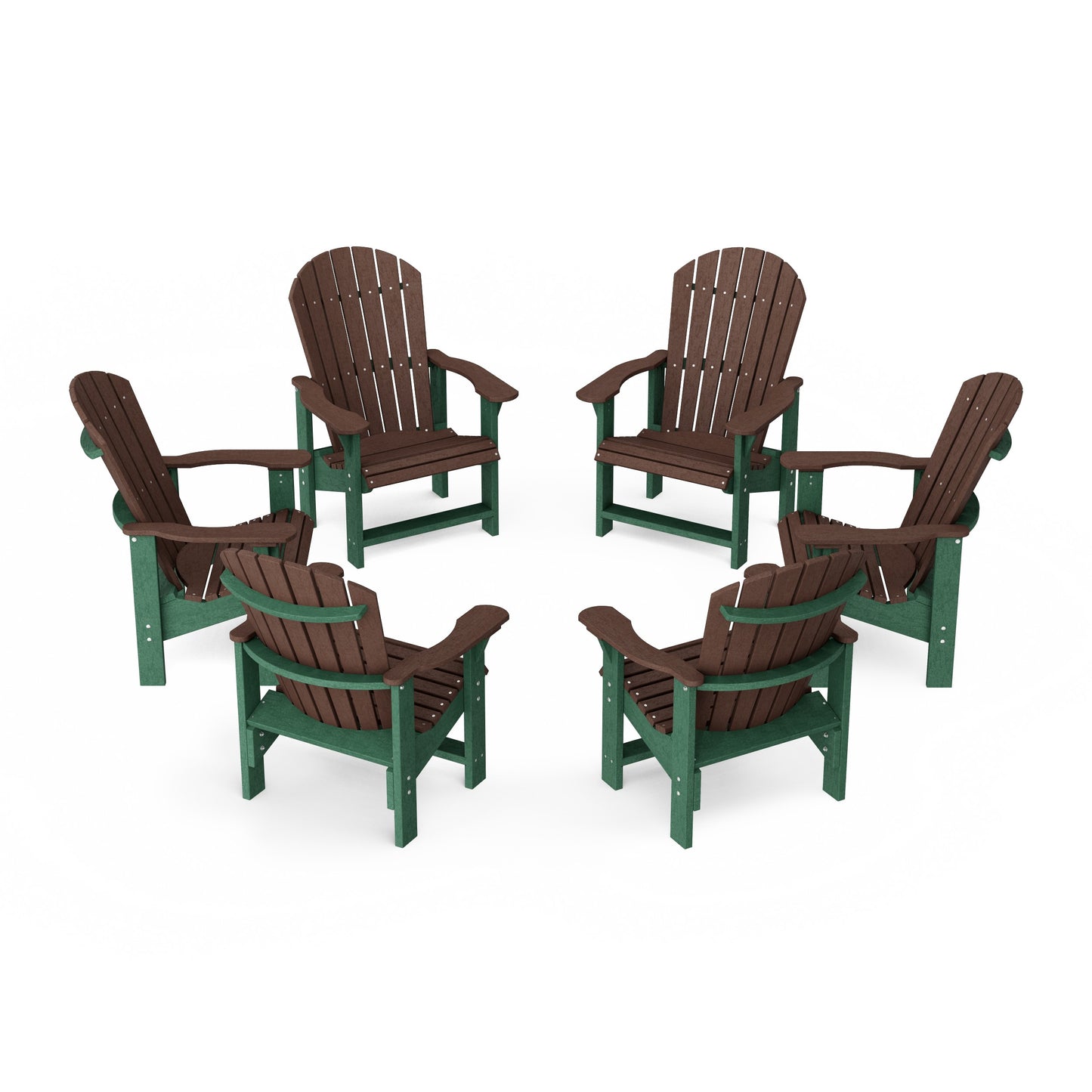 Heritage Upright Adirondack Chairs Set of 6