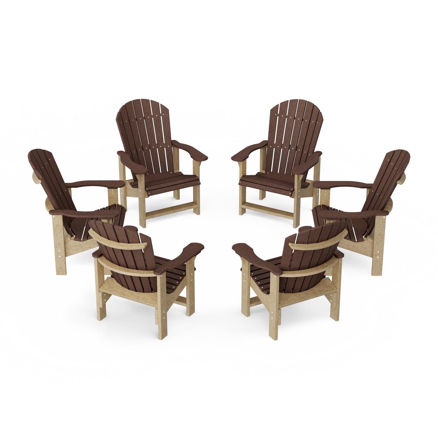 Heritage Upright Adirondack Chairs Set of 6