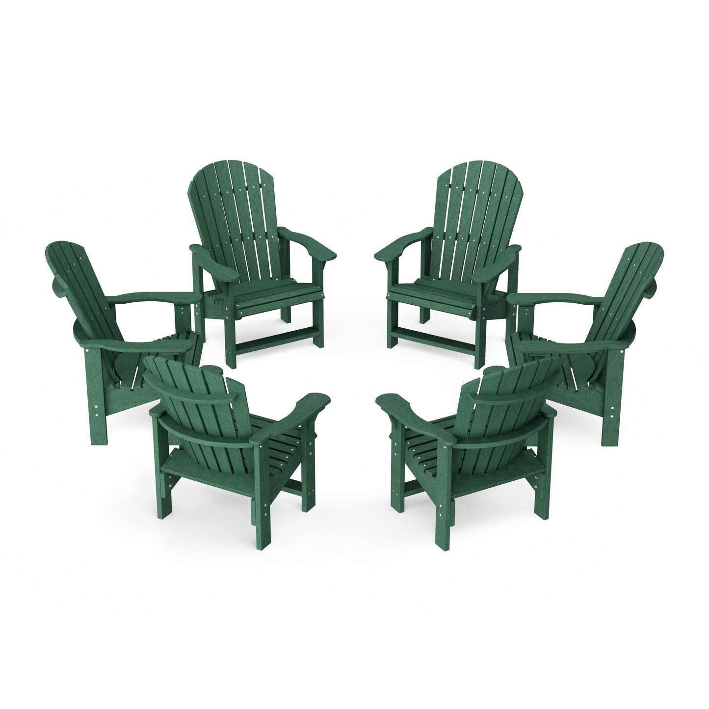 Heritage Upright Adirondack Chairs Set of 6