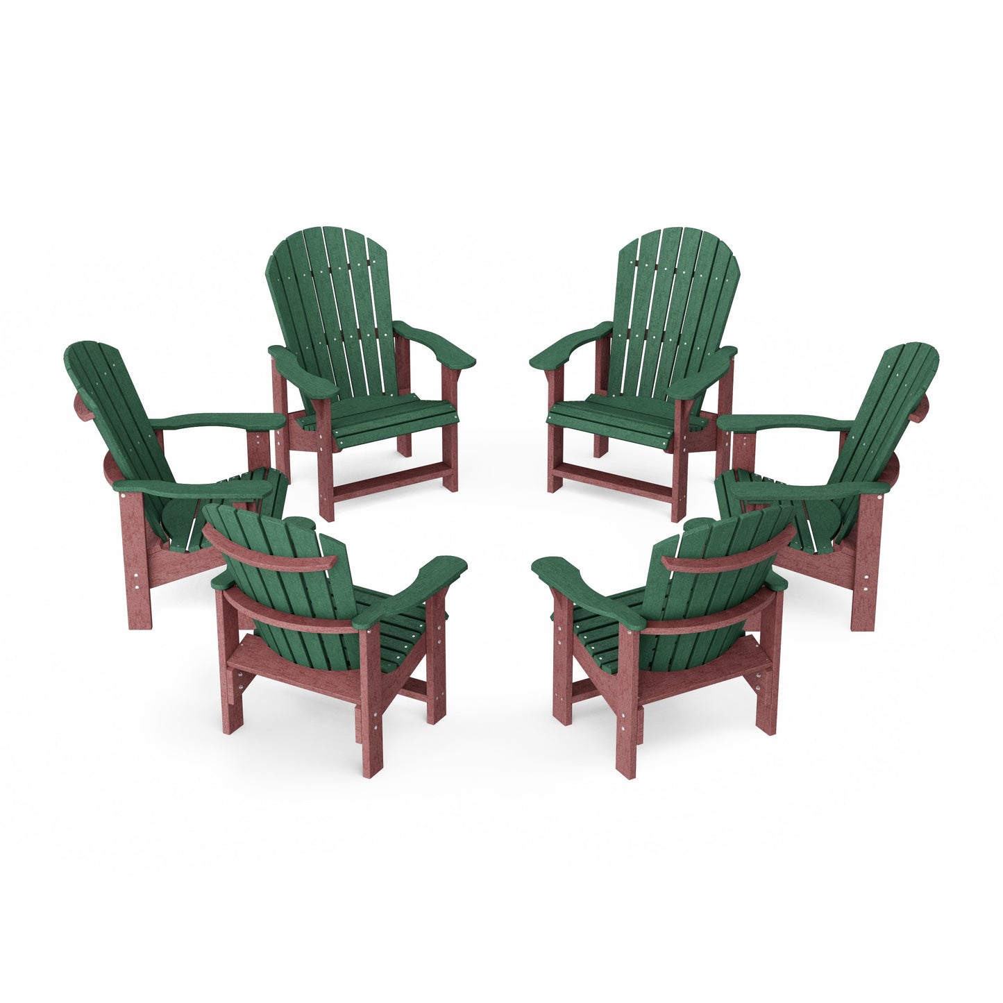Heritage Upright Adirondack Chairs Set of 6