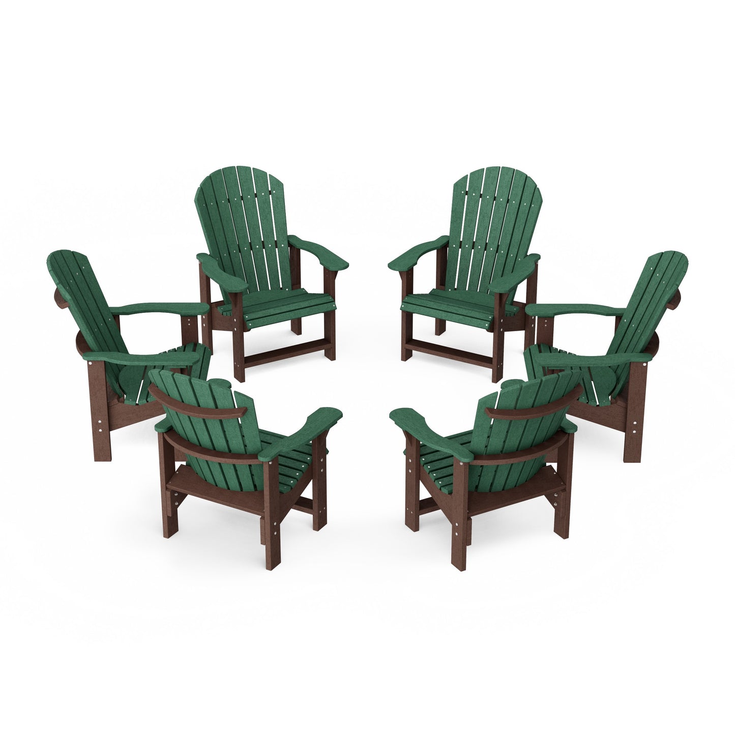 Heritage Upright Adirondack Chairs Set of 6
