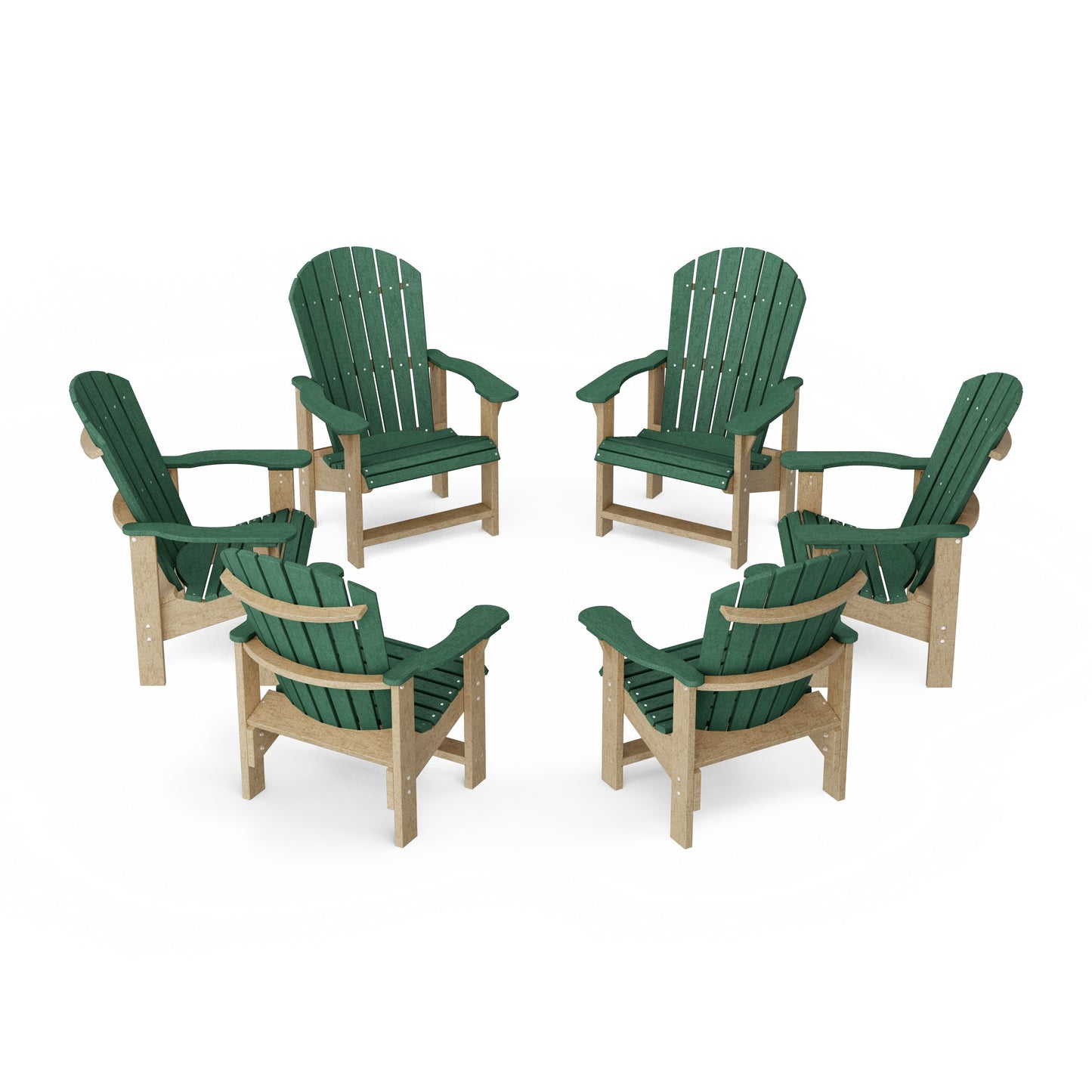 Heritage Upright Adirondack Chairs Set of 6