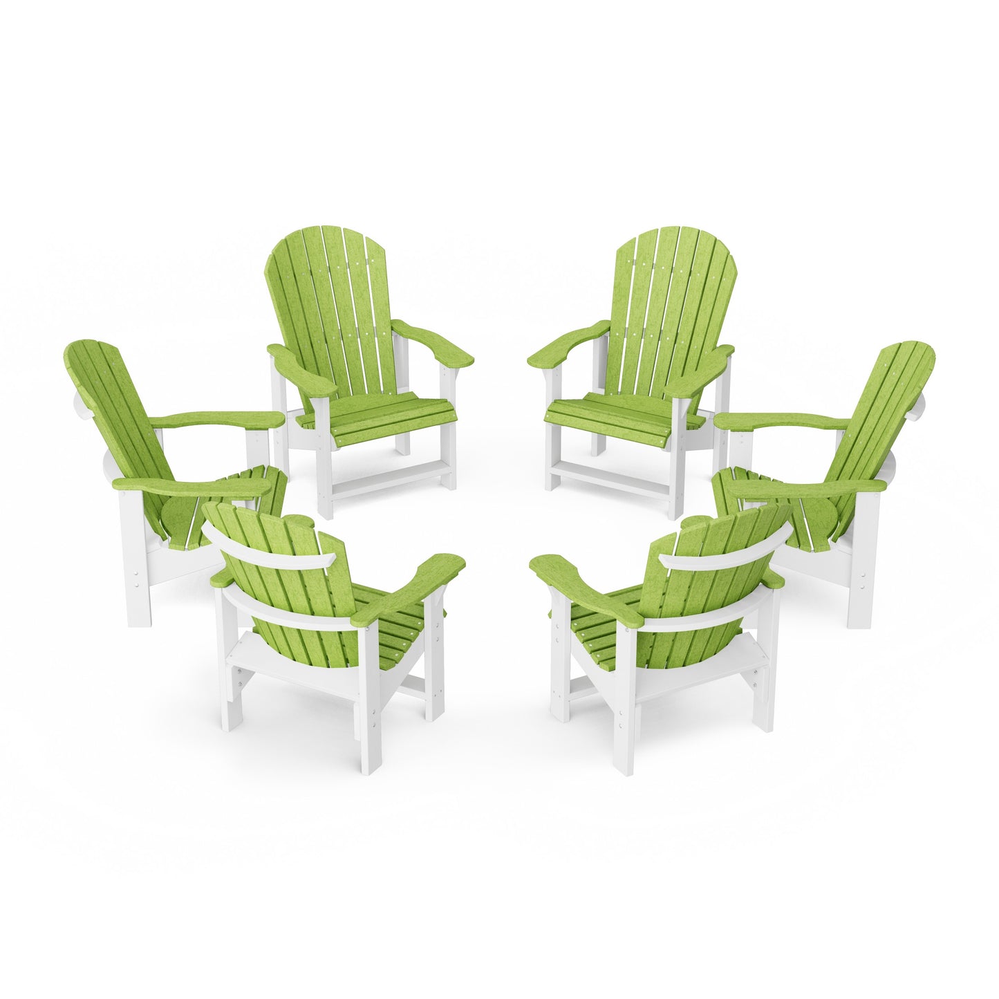 Heritage Upright Adirondack Chairs Set of 6