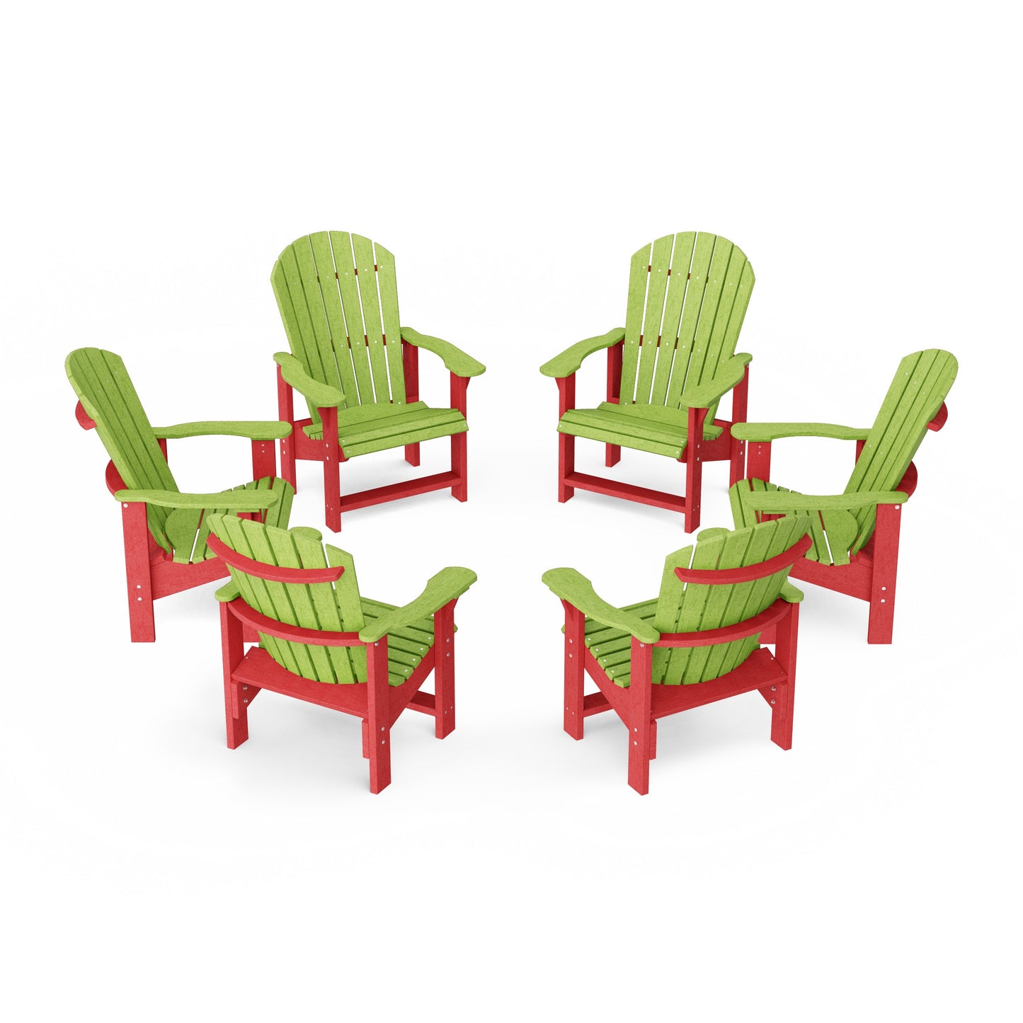 Heritage Upright Adirondack Chairs Set of 6