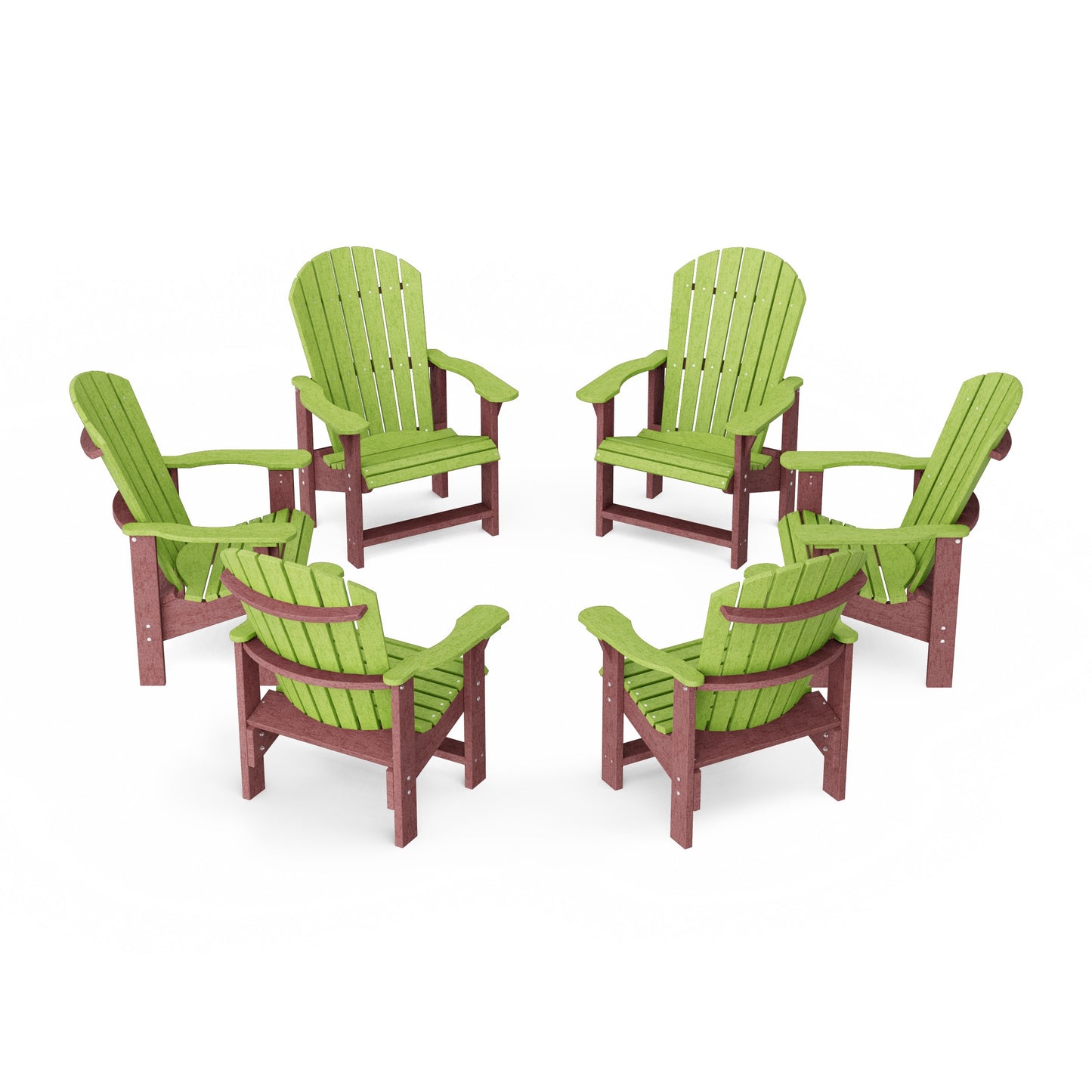 Heritage Upright Adirondack Chairs Set of 6