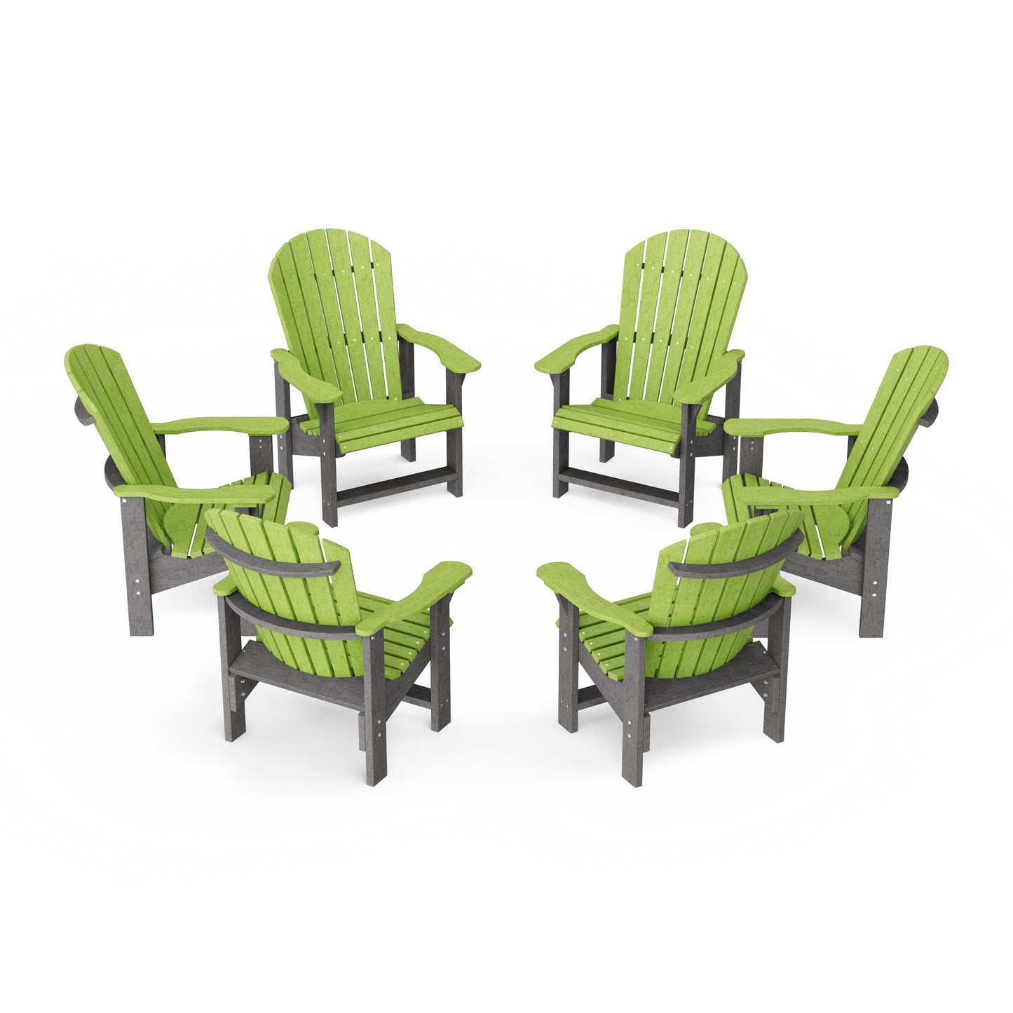 Heritage Upright Adirondack Chairs Set of 6