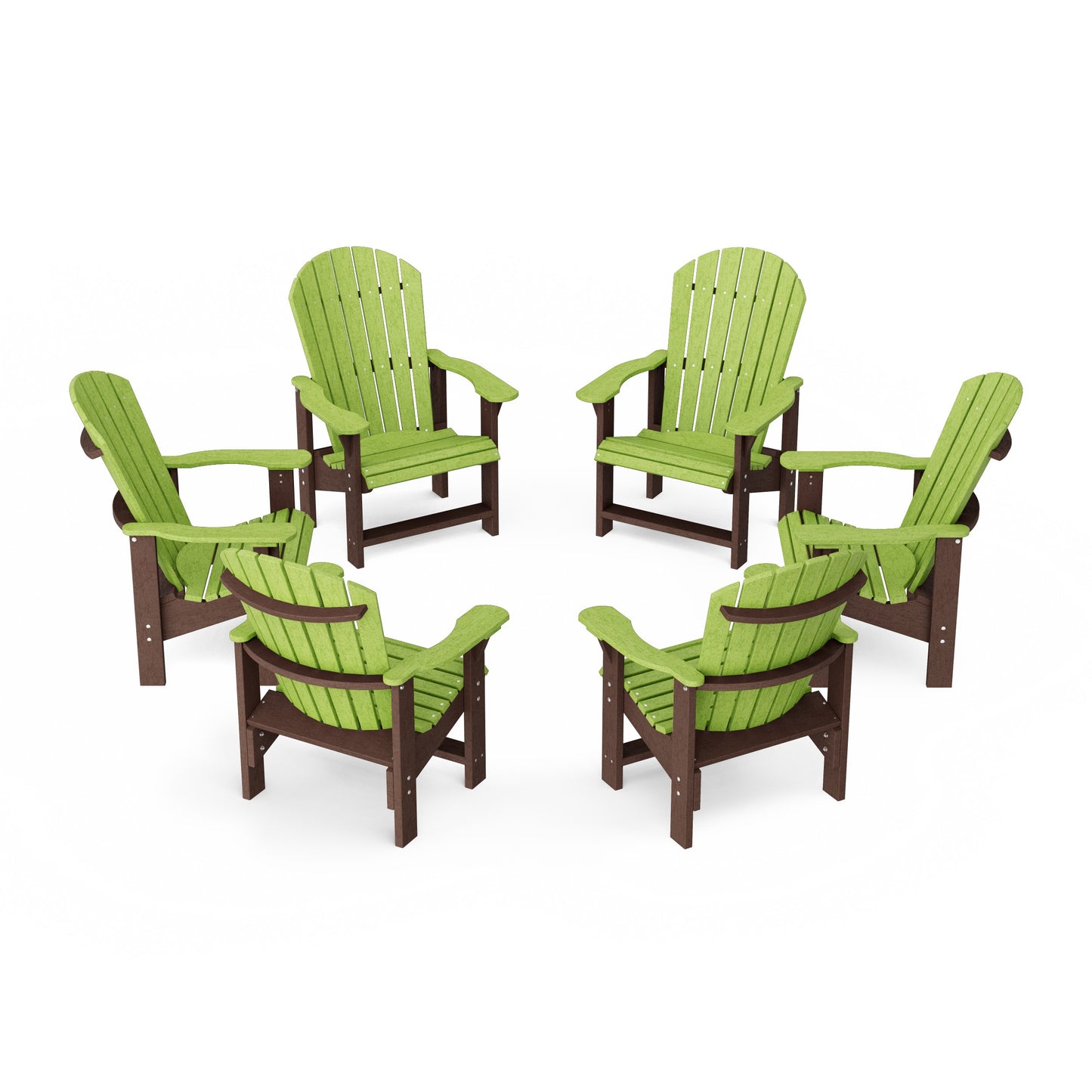 Heritage Upright Adirondack Chairs Set of 6