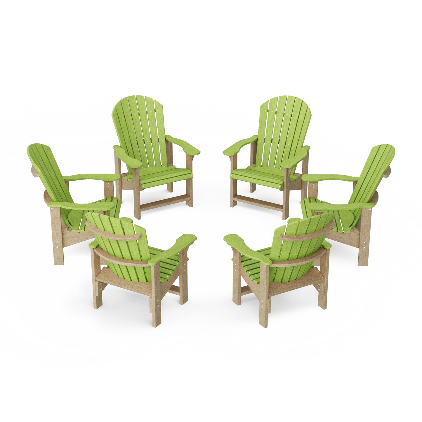 Heritage Upright Adirondack Chairs Set of 6