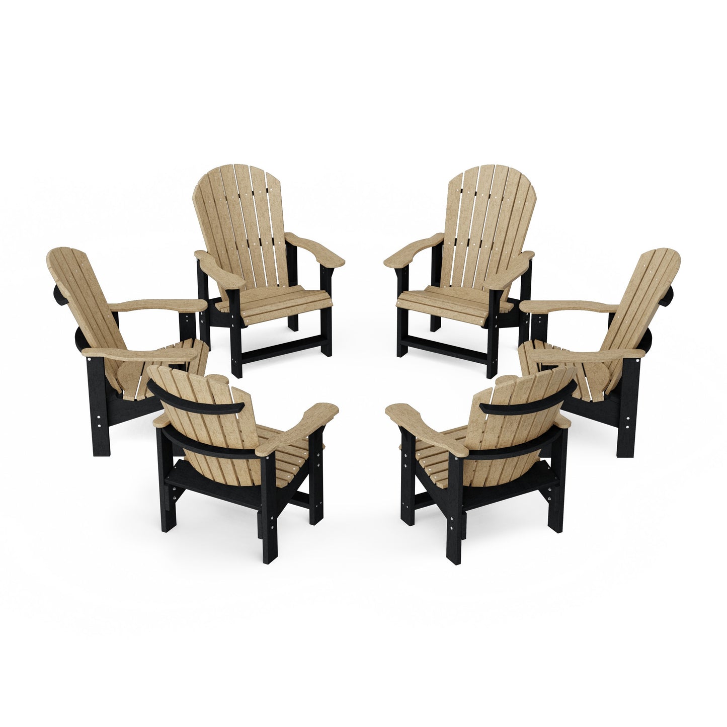 Heritage Upright Adirondack Chairs Set of 6