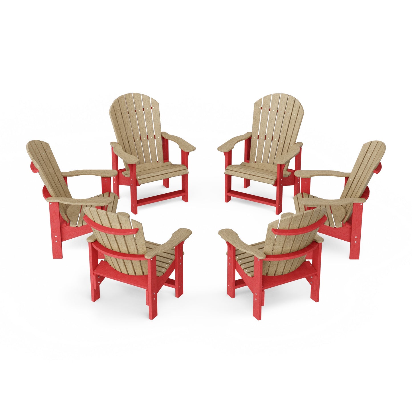 Heritage Upright Adirondack Chairs Set of 6